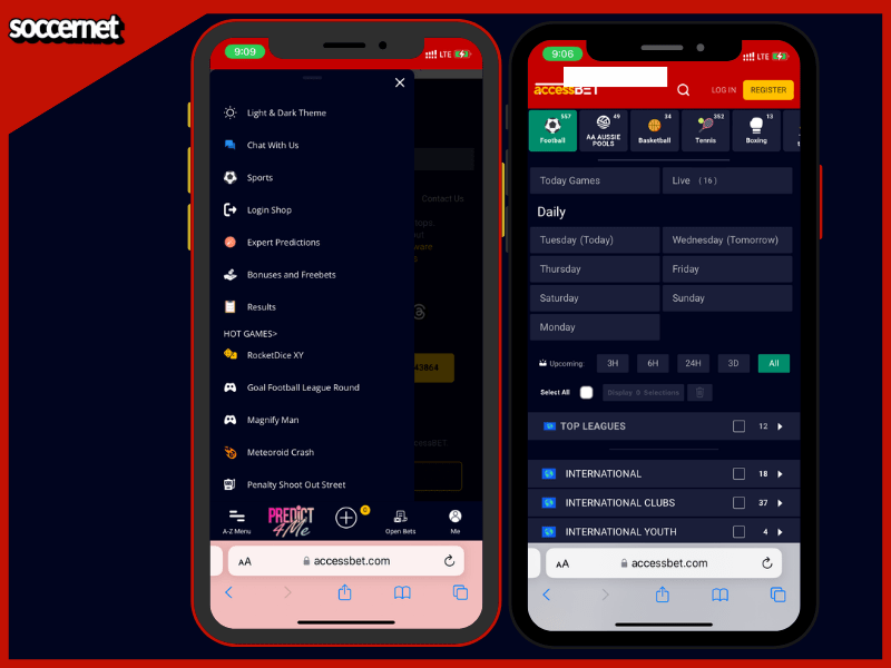 Accessbet sports betting options and features