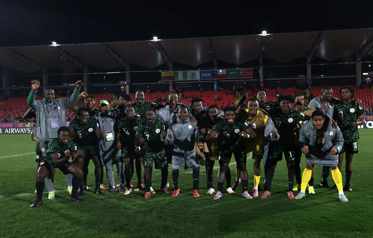 Flying Eagles celebrating win 