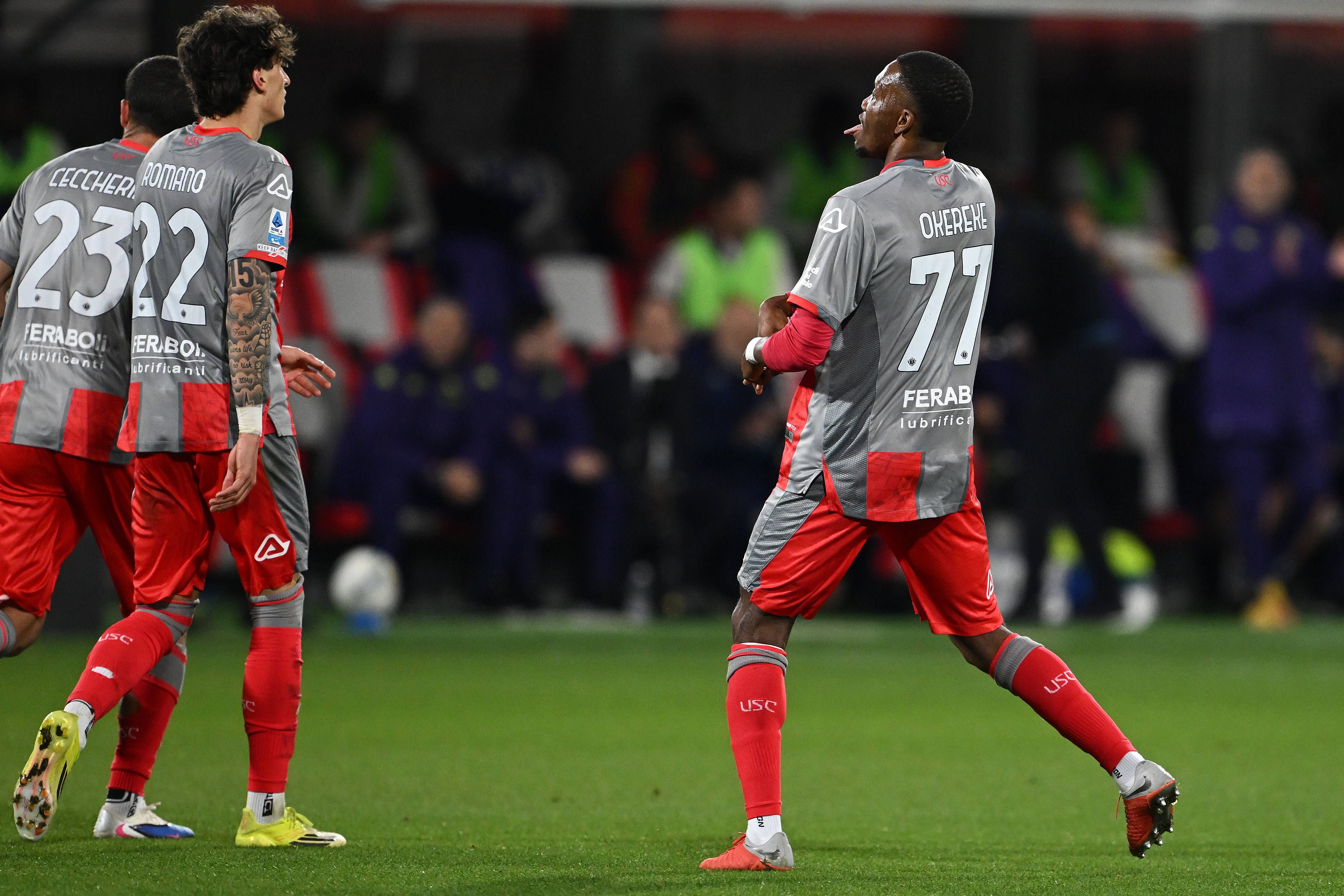 Cremonese forward David Okereke