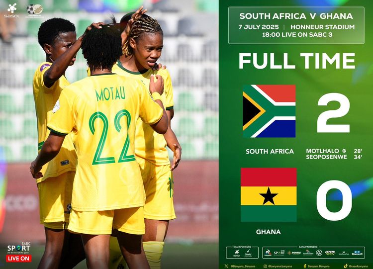 WAFCON 2024: South Africa 2-0 Ghana