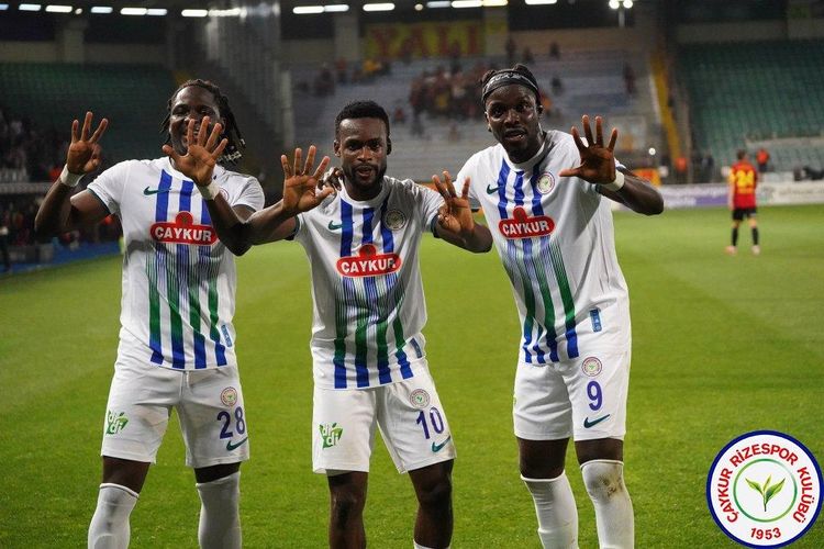 Rizespor stars David Akintola, Ibrahim Olawoyin, Sowe