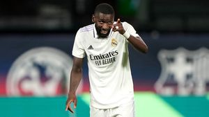 Photos: Antonio Rudiger gifts signed Real Madrid Jersey to Super Eagles forward