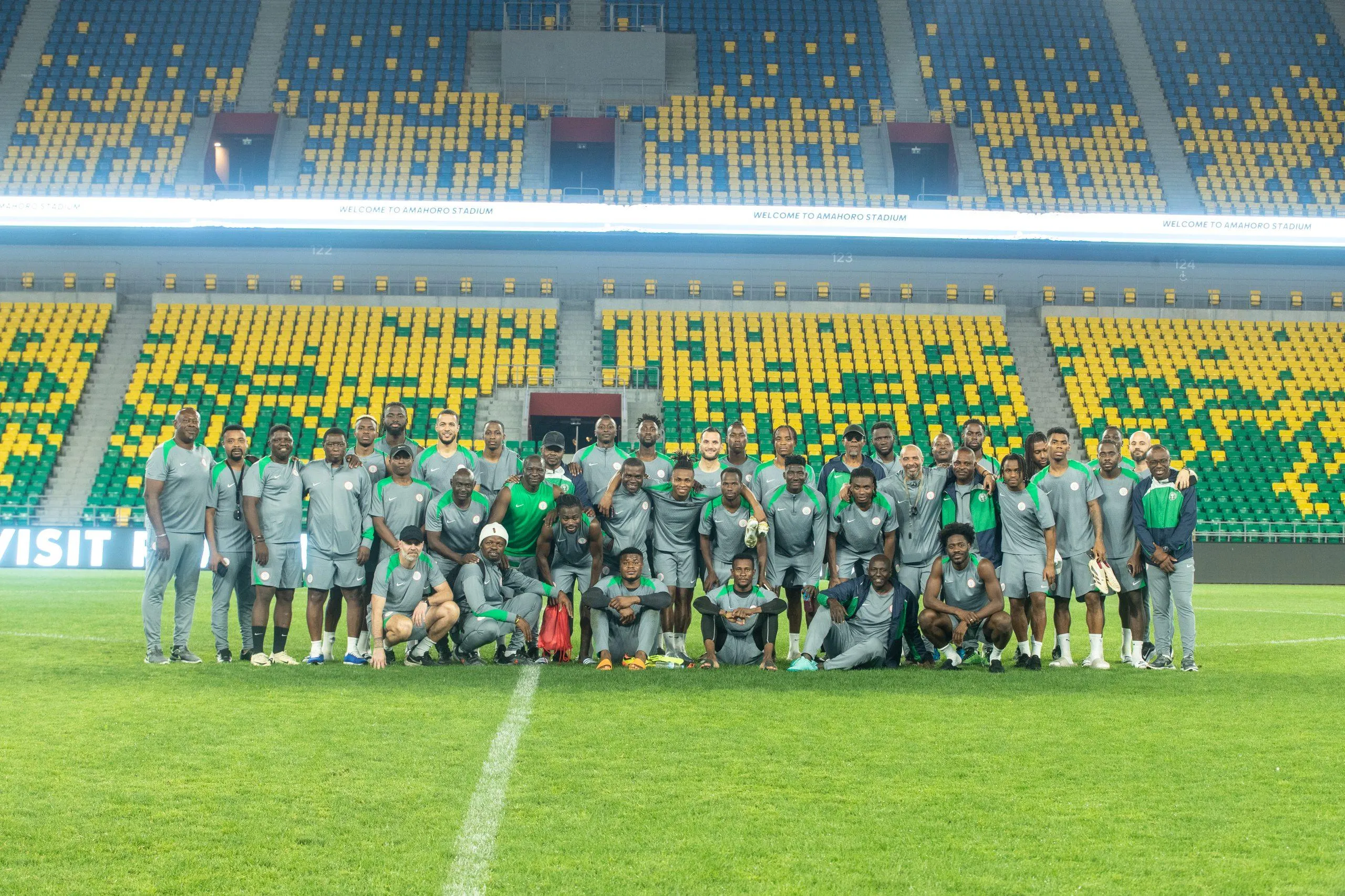 Super Eagles of Nigeria training for World Cup qualifier against Rwanda. Ogun State, Nigeria