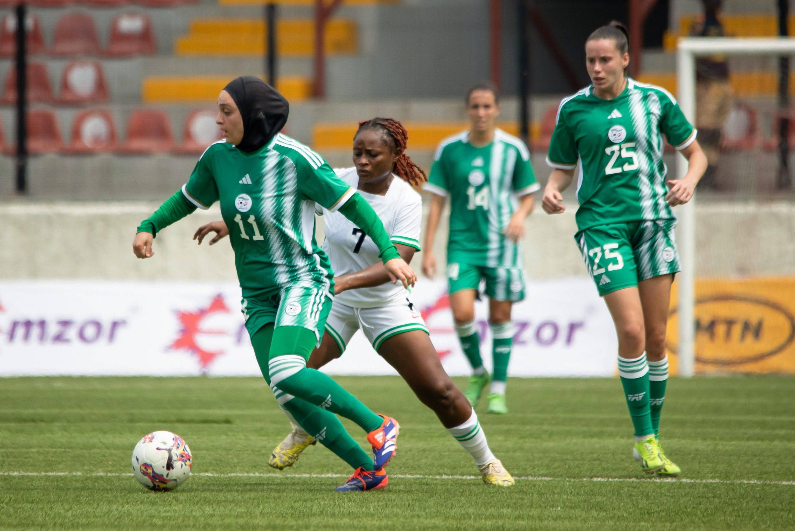 Lina Boussaha during an International Friendly Match between Nigeria Super Falcons and Algeria Green Ladies