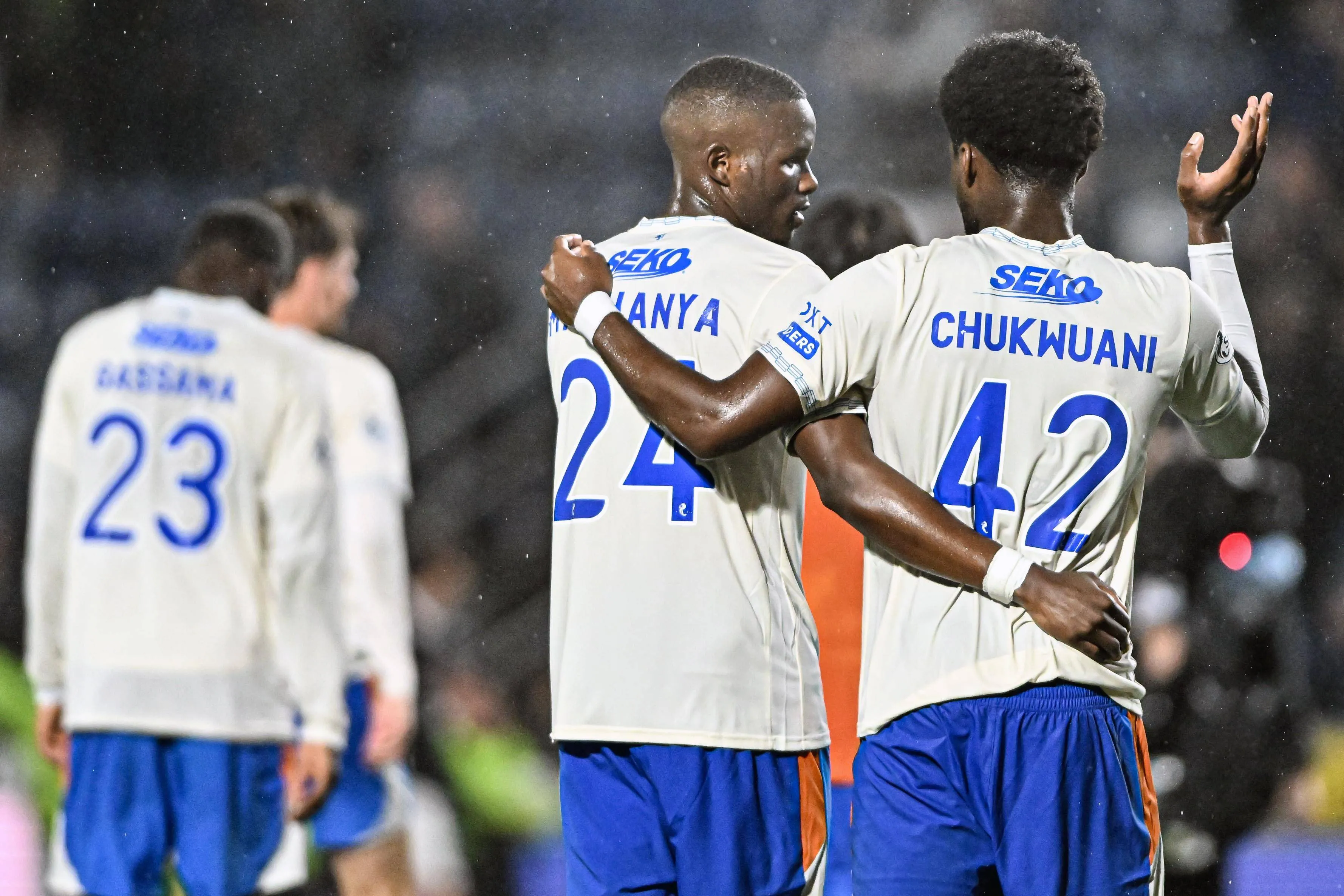 Olwethu Makhanya and Tochi Chukwuani of Rangers