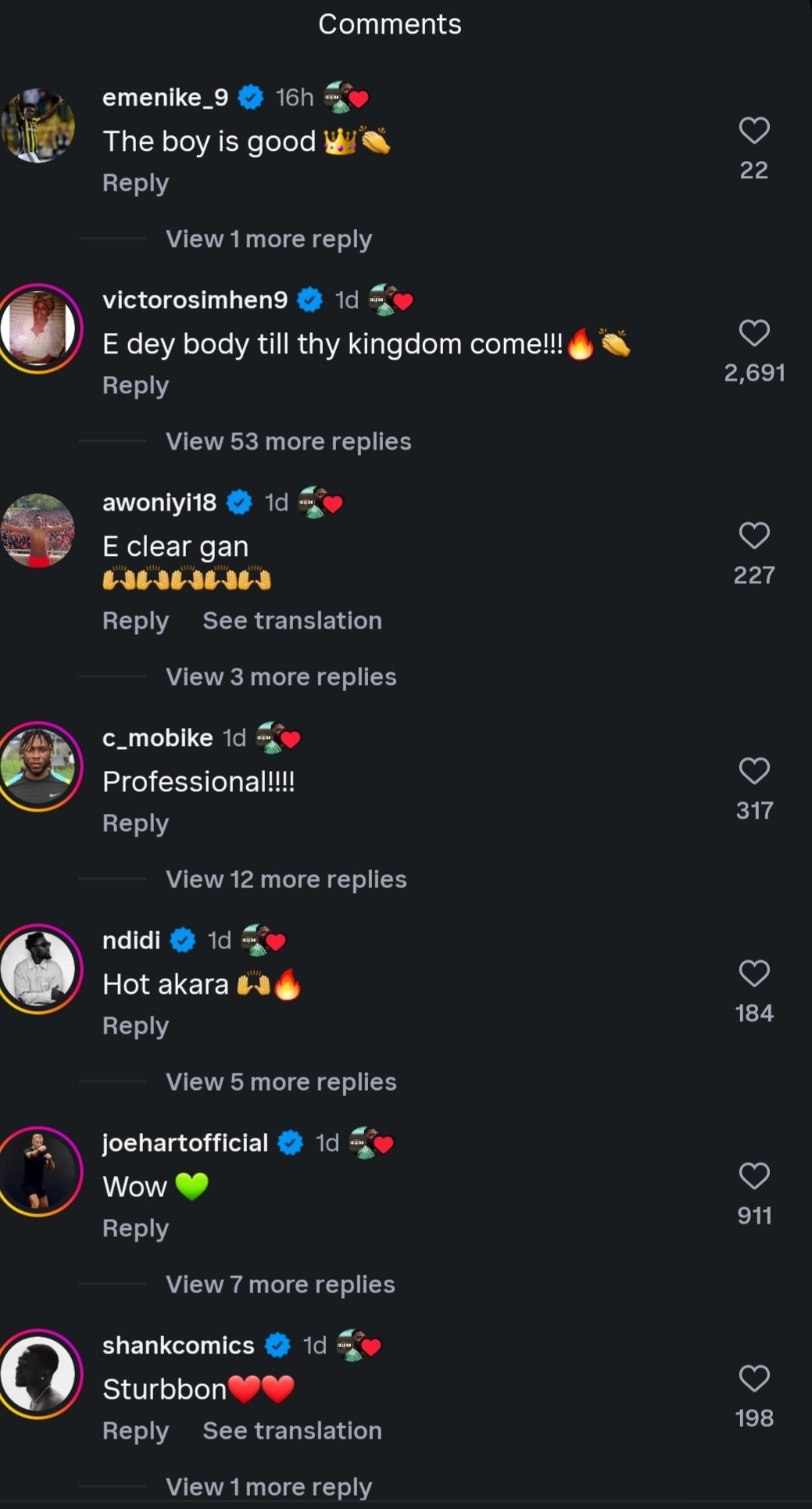 Kelechi Iheanacho hyped on Instagram 