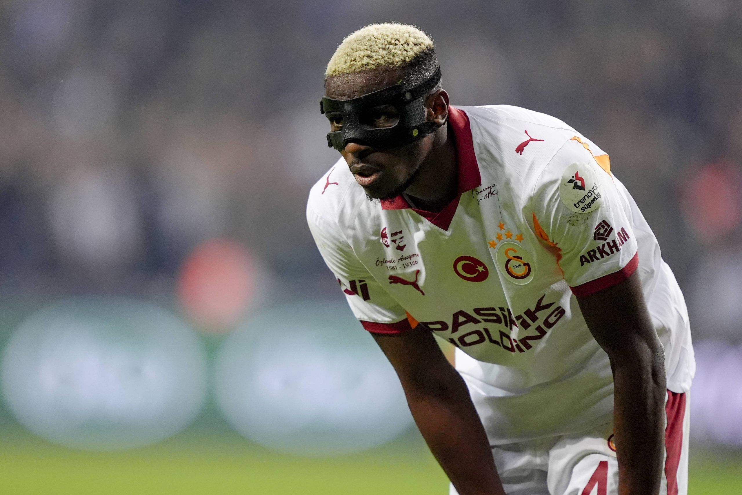 Victor Osimhen is seen during the Turkish Super League match between Kocaelispor and Galatasaray at the Kocaeli Stadium