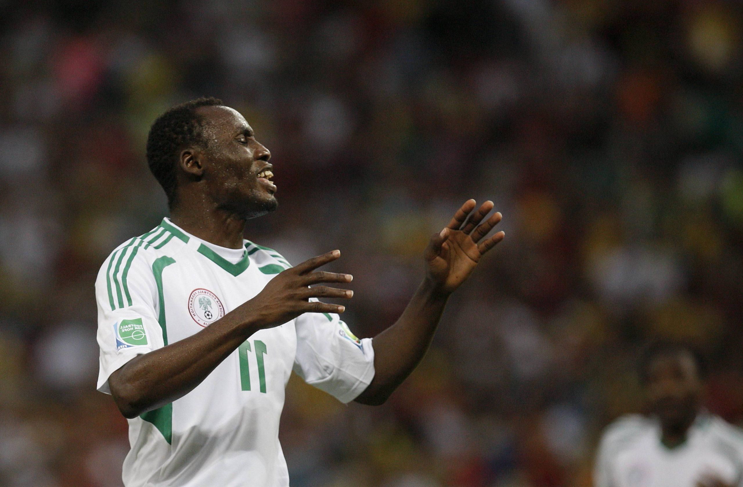 Gambo Mohammed in action for Super Eagles