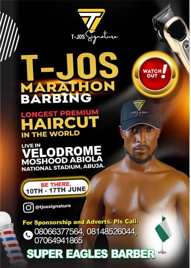 From Osimhen to Guinness records: Super Eagles’ barber Joshua set to cut his way into the history books