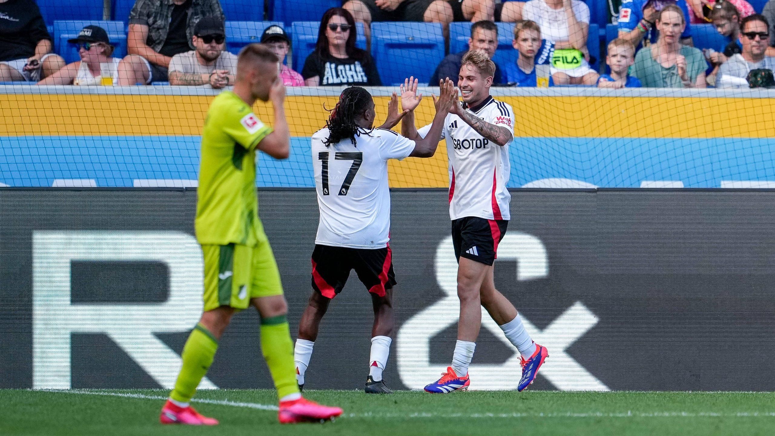 Alex Iwobi and Emile Smith Rowe celebrating a goal (Photo credit: Imago)