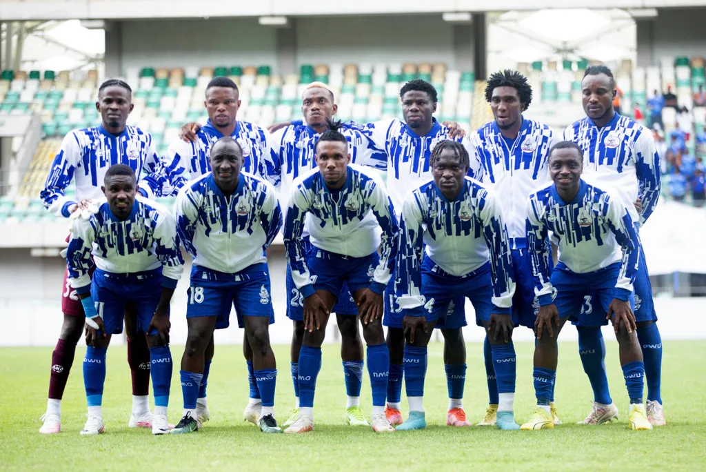 Rivers during the Caf Champions League match against Les Aigles du Congo at Godwill Akpabio Stadium on September 28, 2025 in Uyo, Nigeria