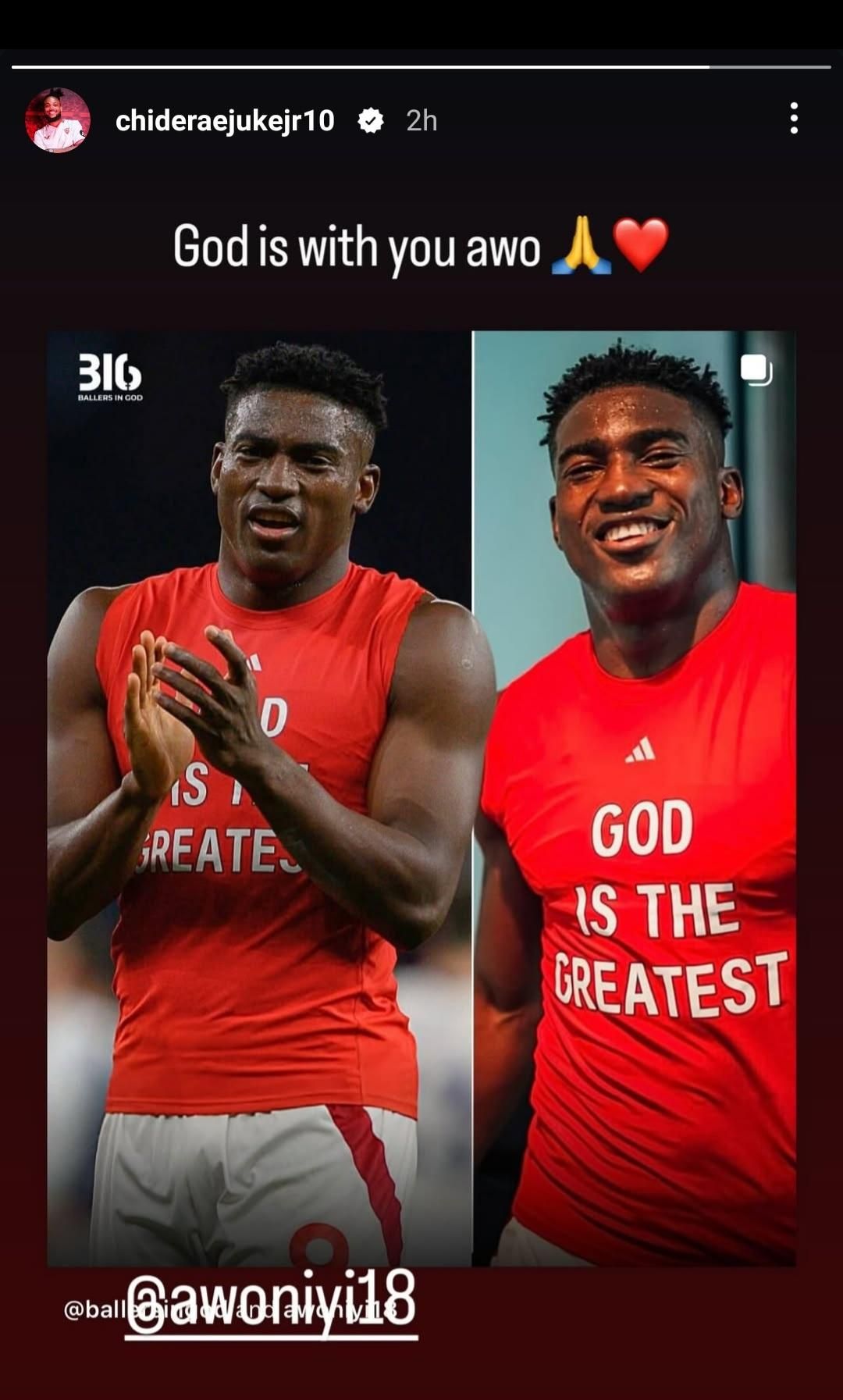 "God will never leave you"- Victo Osimhen, other Super Eagles stars rally round Taiwo Awoniyi after abdominal surgery