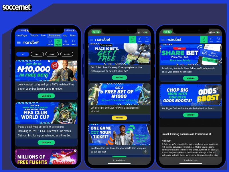 Nairabet welcome offer and bonuses for new and old users