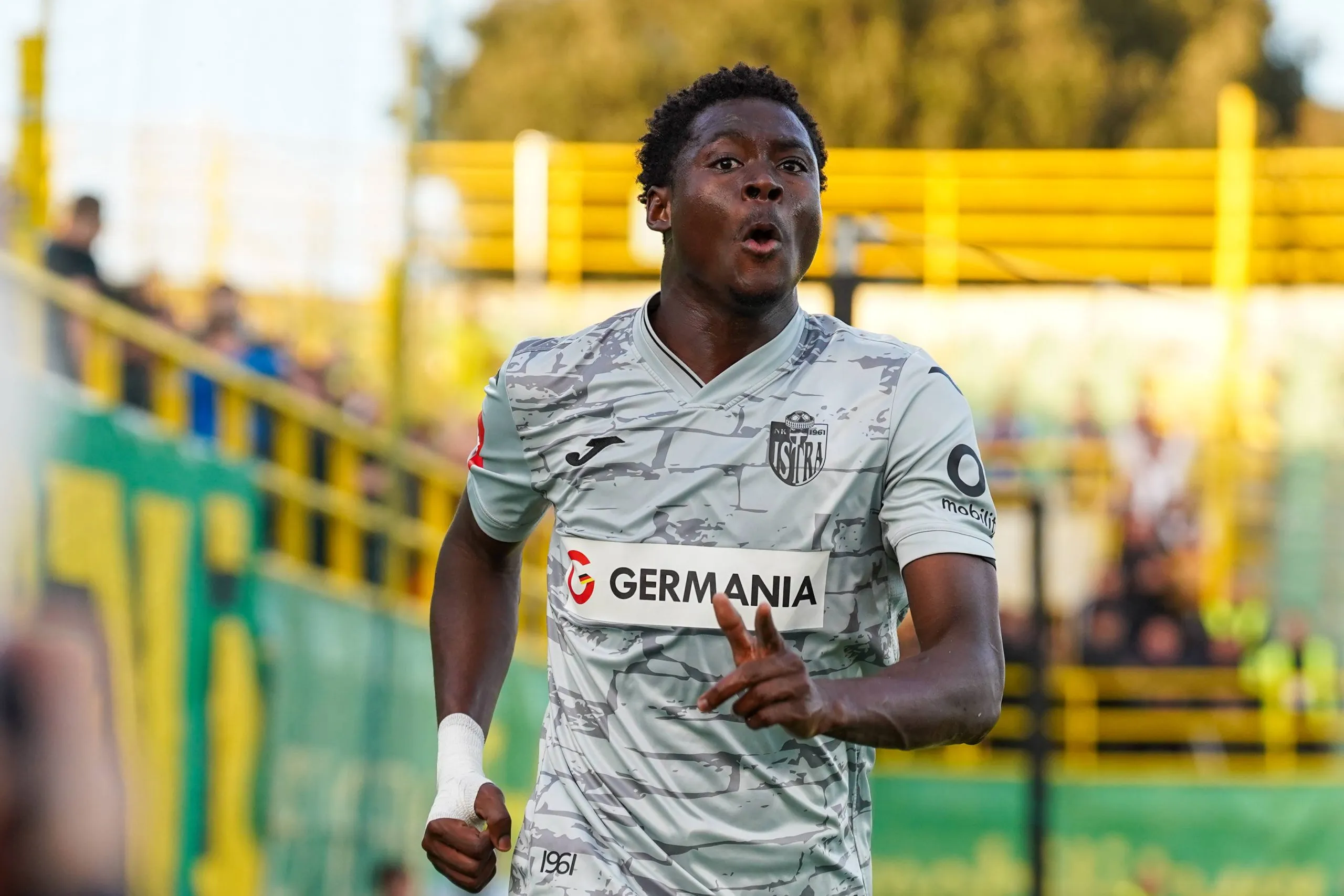Croatia league, Salim Fago Lawal NK Istra celebrates