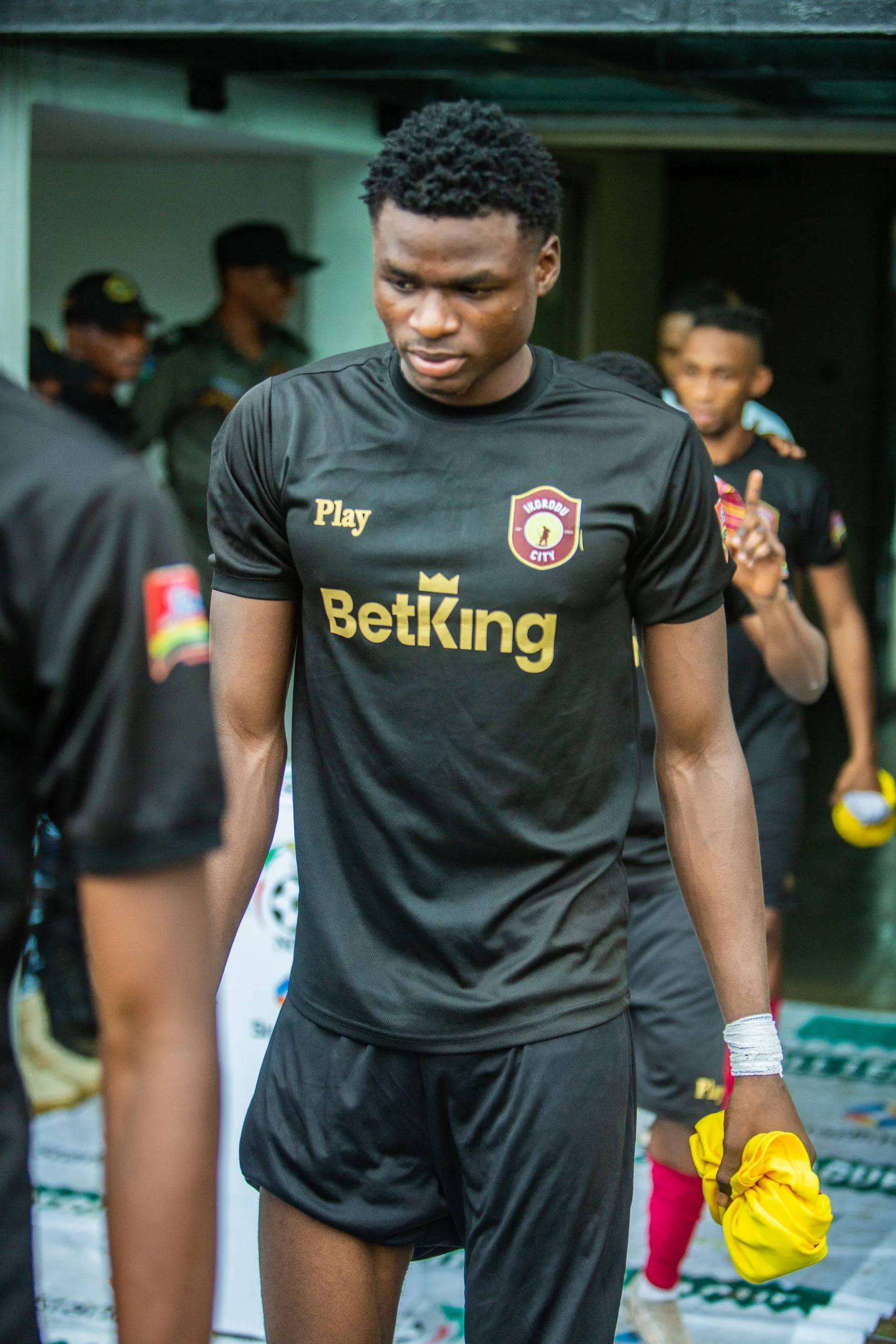 Ikorodu City player, Ngenge Leonard in action