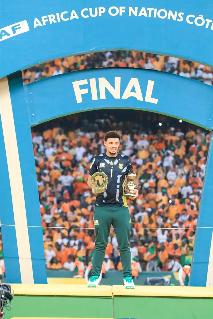 Ronwen Hayden Williams of South Africa during the Afcon 2023 Final match between Nigeria and Cote D Ivoire at Stade Olympique Alassane on February 11, 2024 in Abidjan, Cote d Ivore
