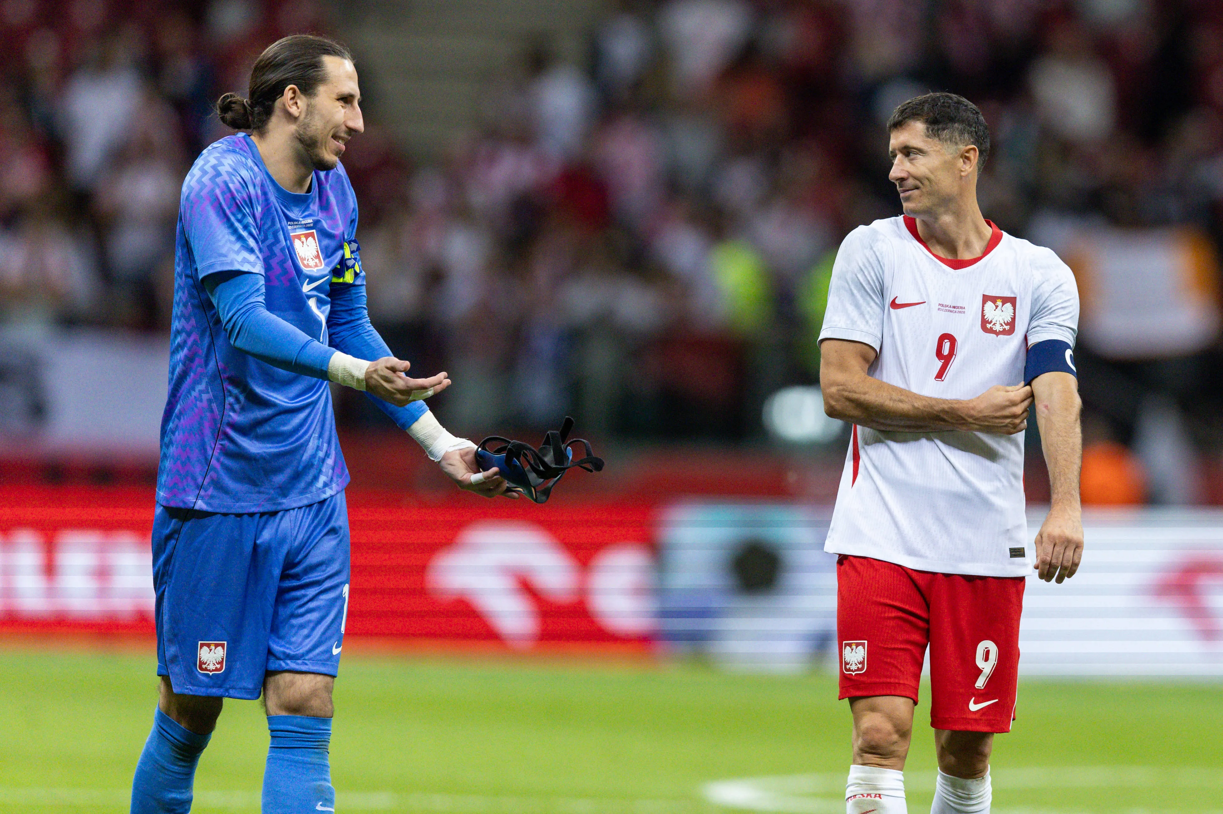  Kamil Grabara, Robert Lewandowski during Poland vs Nigeria Super Eagles friendly