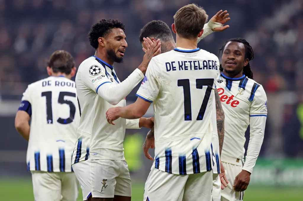 Marten de Roon, Ederson, Gianluca Scamacca, Charles De Ketelaere, and Ademola Lookman