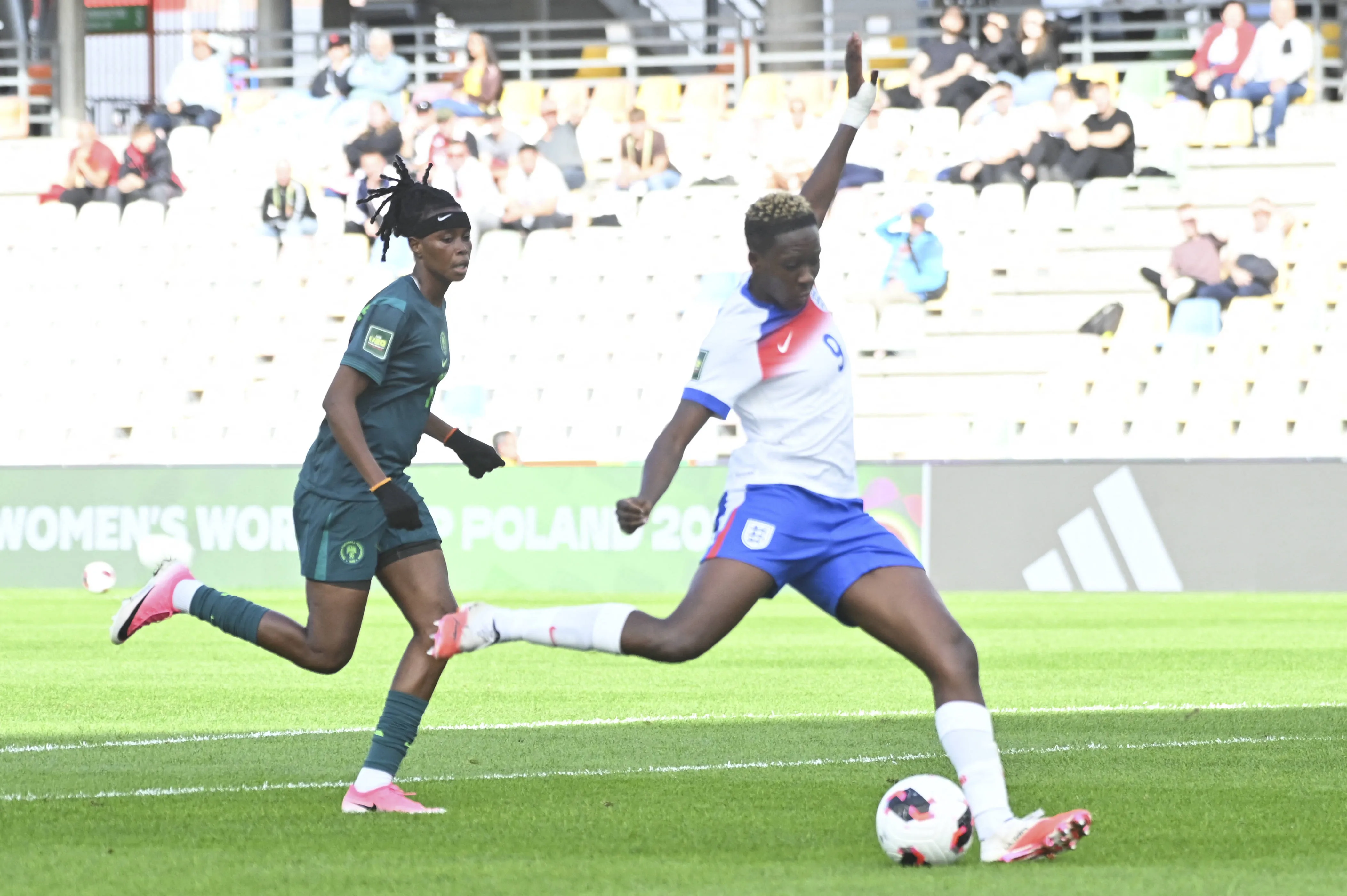Princess Ademiluyi of England during the Round of 16 match of the FIFA U-20 Women World Cup between England and Nigeria.