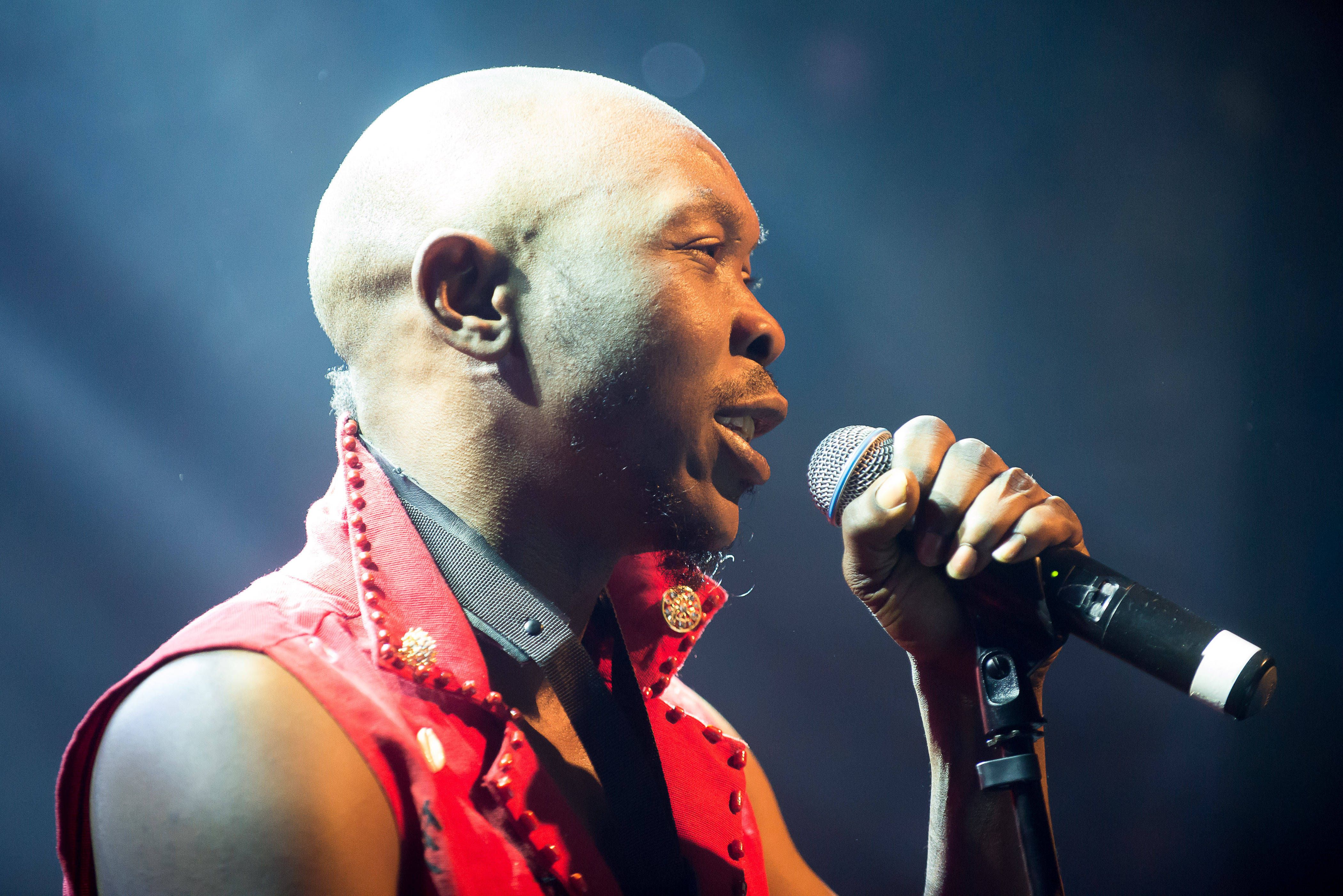 Seun Kuti performs at Bourbon Street Club in Sao Paulo, Brazil