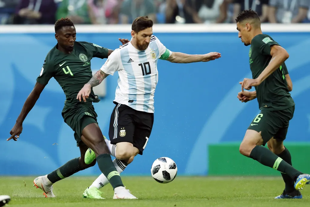 Wilfred Ndidi of Nigeria, Lionel Messi of Argentina, Leon Balogun of Nigeria