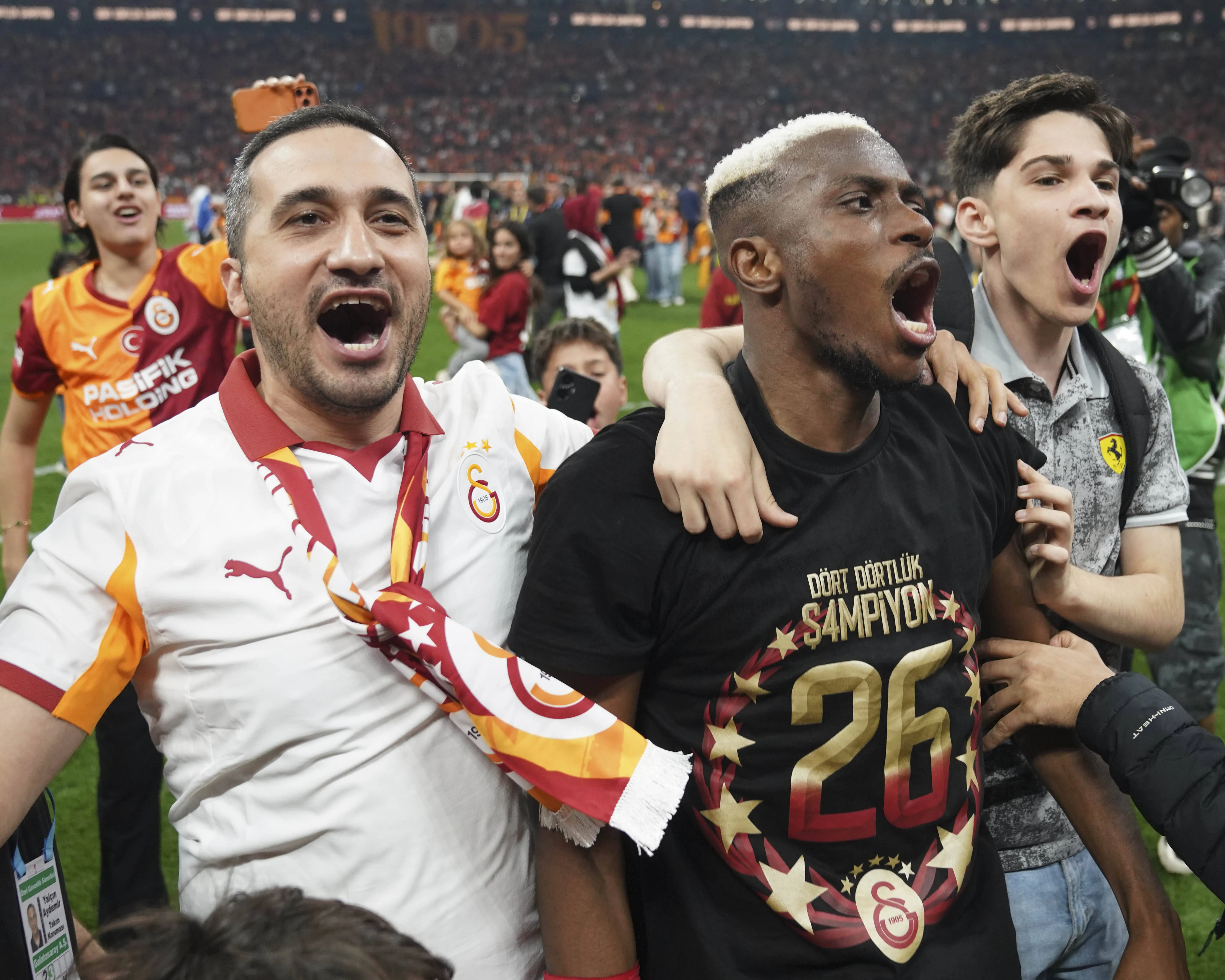 Victor Osimhen of Galatasaray before the Trendyol Turkish Süper League match between Galatasaray SK and Antalyaspor at Rams Park Stadium on May 9, 2026 in Istanbul, Turkey