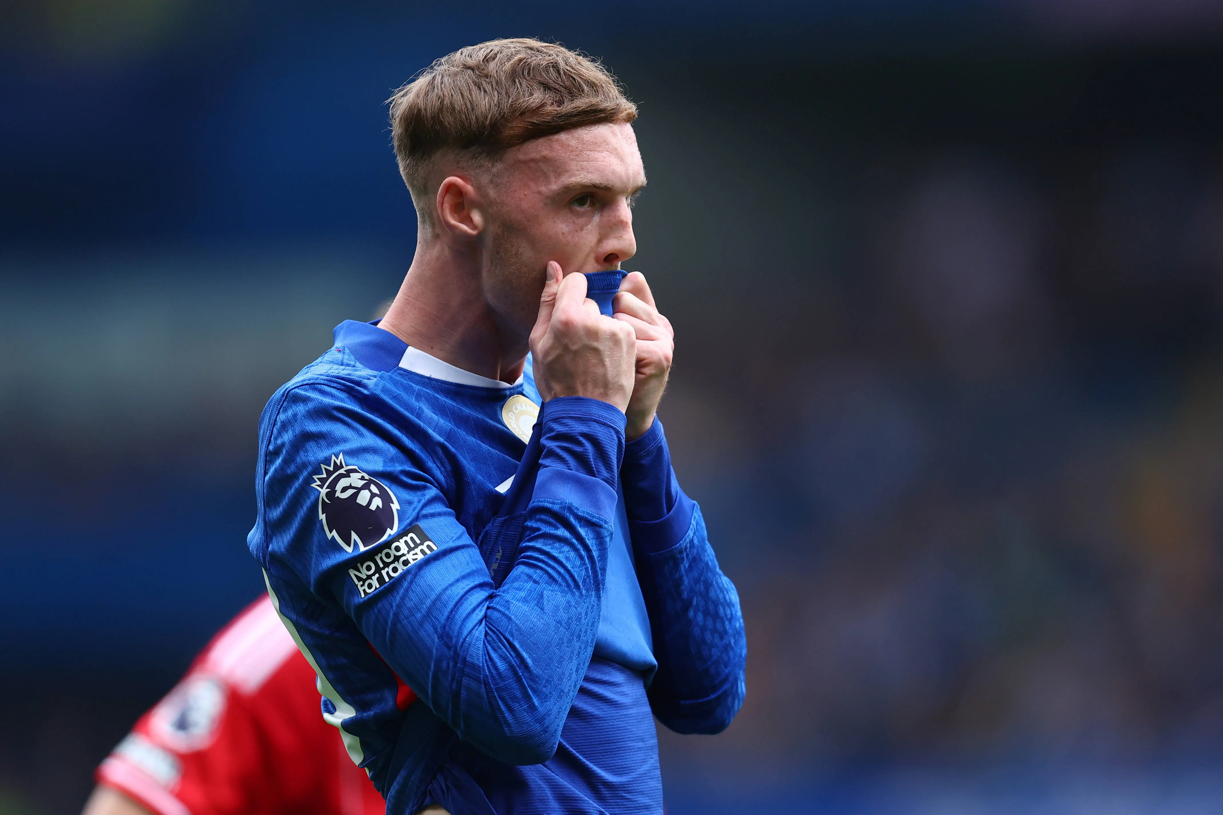 Cole Palmer of Chelsea looks dejected during the Chelsea vs Nottingham Forest