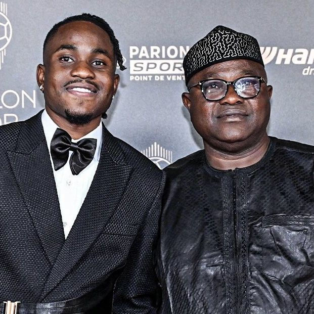 Ademola Lookman and his father