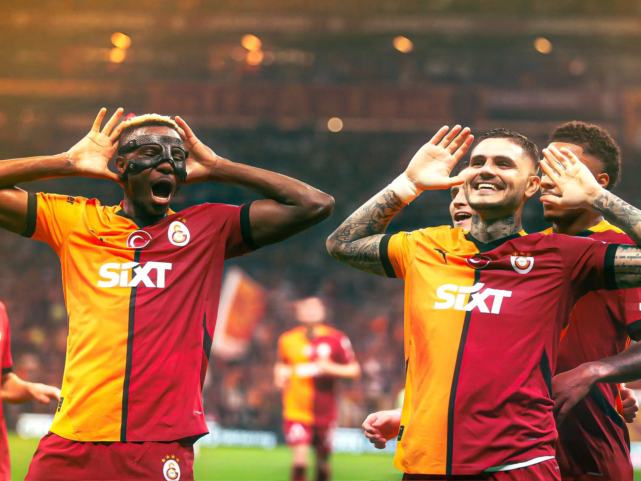 Victor Osimhen and Mauro Icardi