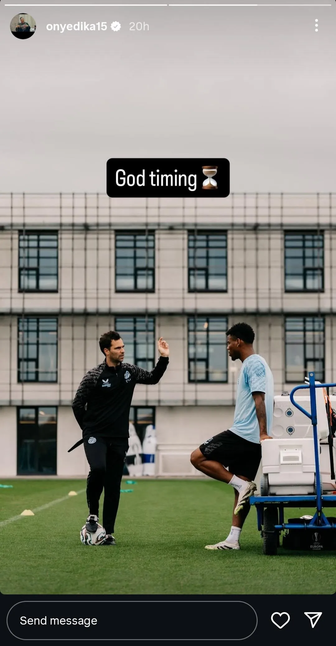 Raphael Onyedika post on Instagram