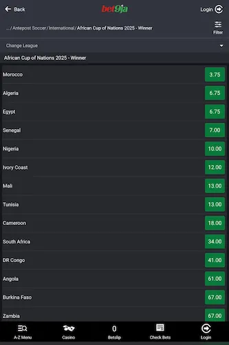 Best AFCON betting sites.