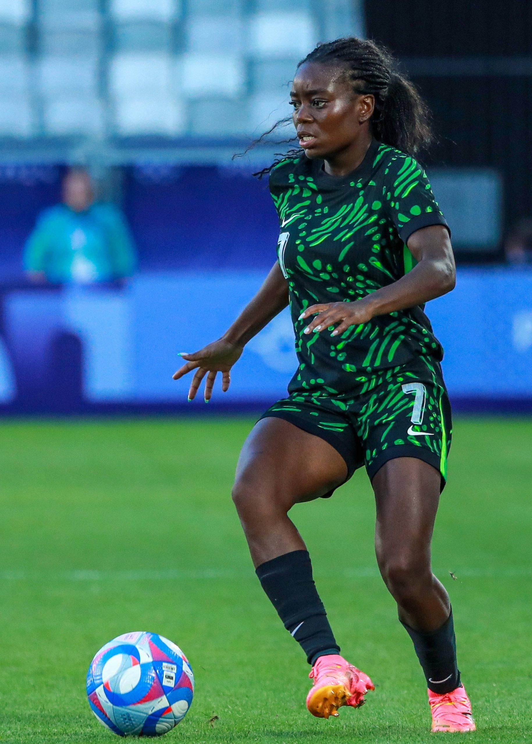 Toni Payne of Nigeria's Super Falcons during the Paris Olympics 2024