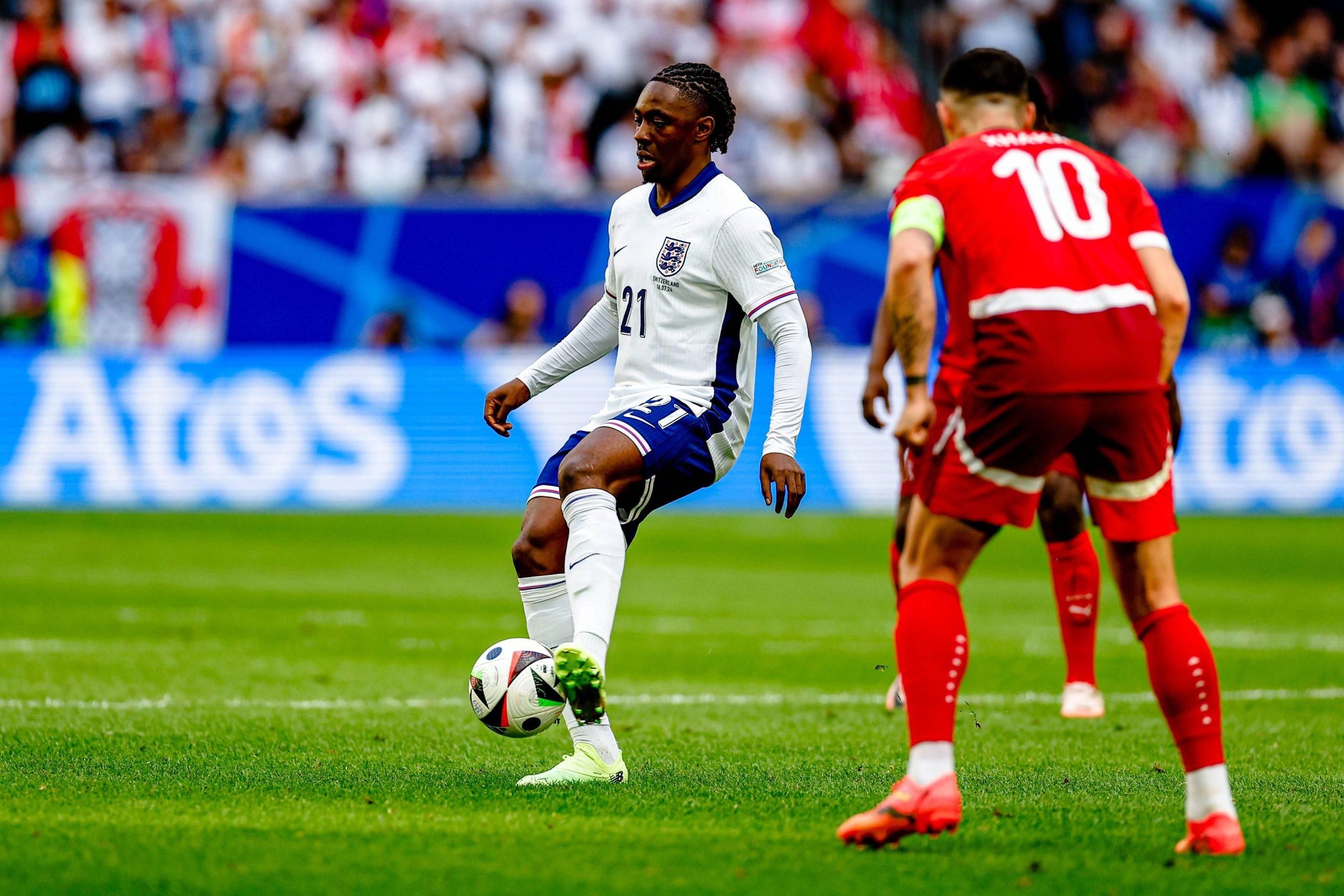 Eberechi Eze during England vs Switzerland clash at Euro 2024