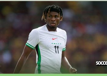 Photo: Manchester City star named after Tijani Babangida finally meets the Super Eagles legend