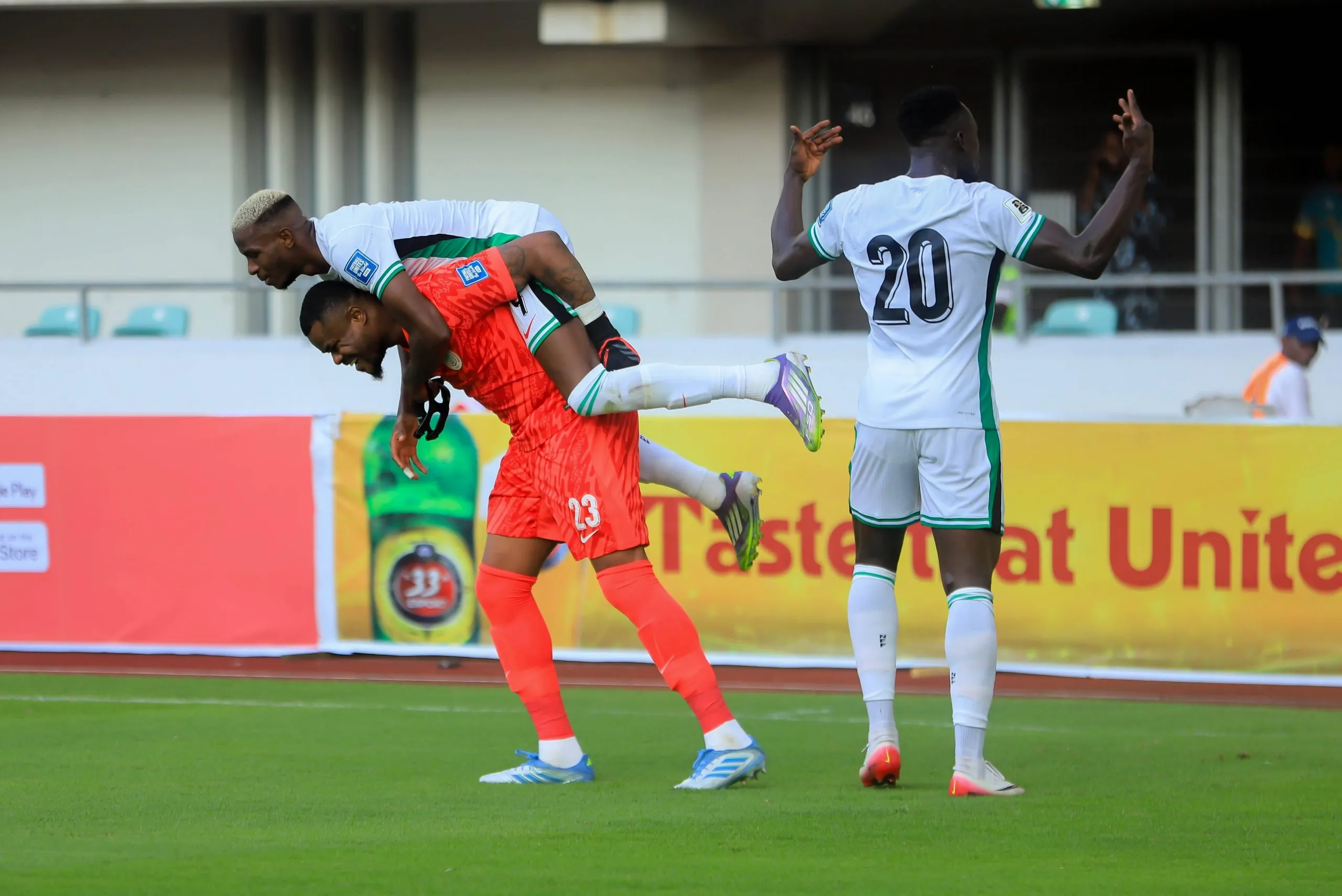 Super Eagles stars, Stanley Nwabali, Akor Adams, Victor Osimhen