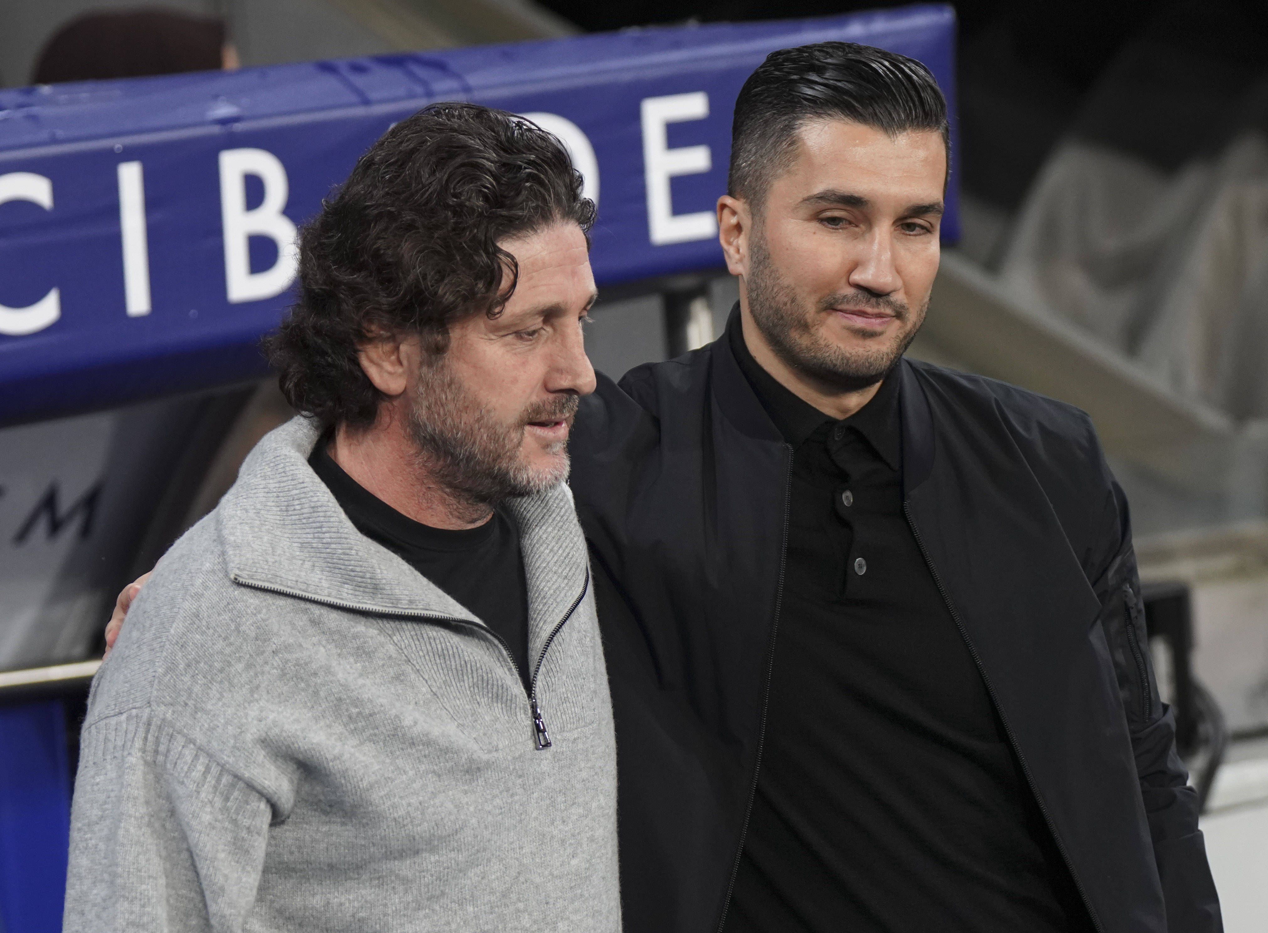 Coach Nuri Sahin of  Basaksehir and Coach Fatih Tekke of Trabzonspor