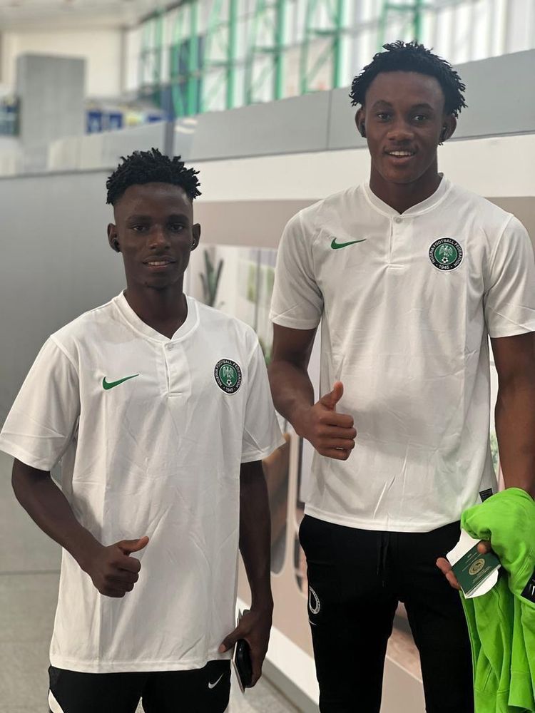 Nigeria Flying Eagles stars Odinaka Okoro and Ebenezer Harcourt