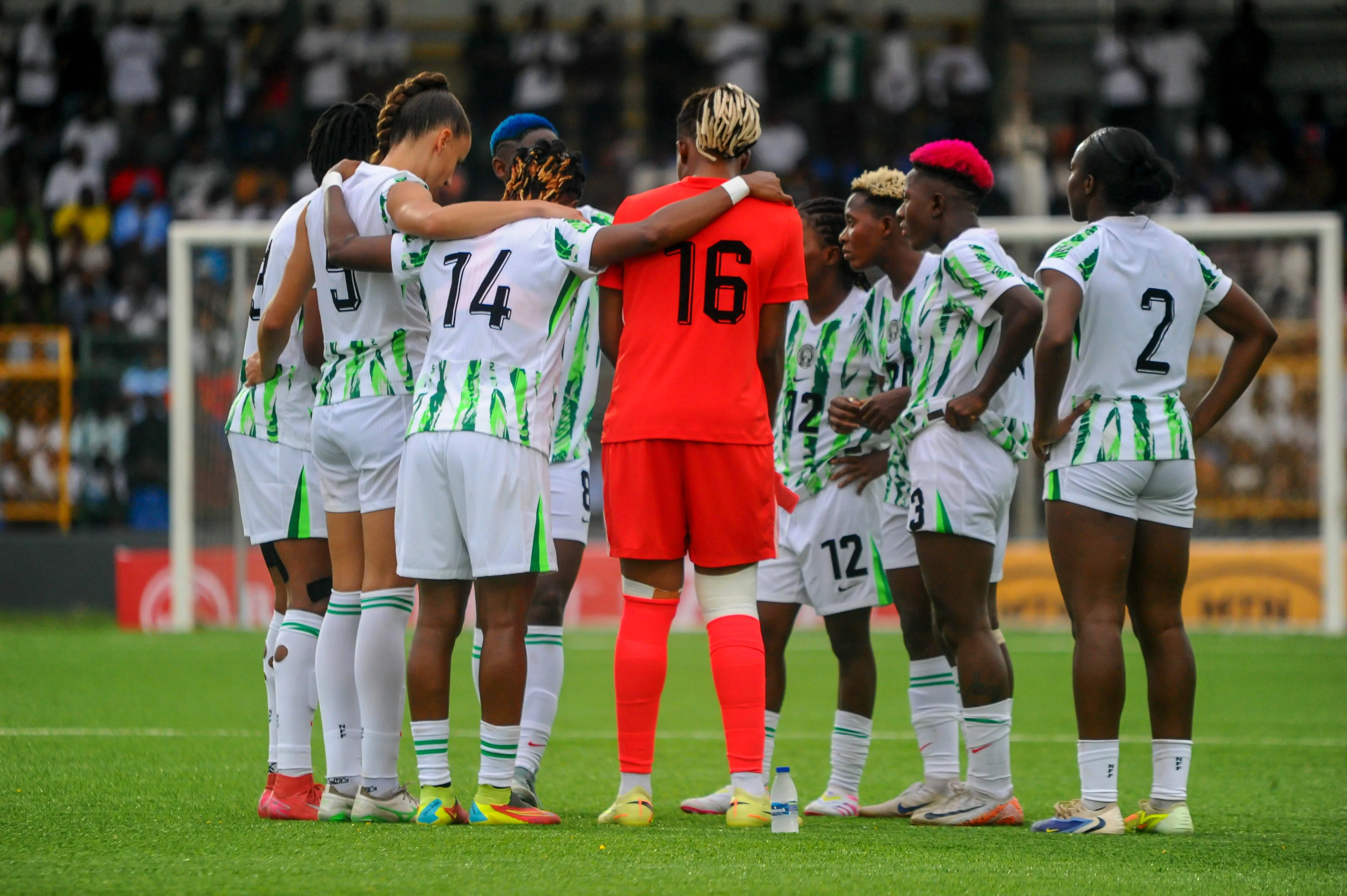 Nigeria Super Falcons during the 2026 Wafcon Qualifiers match between Super Falcons of Nigeria and Benin Republic at MKO Abiola Stadium.