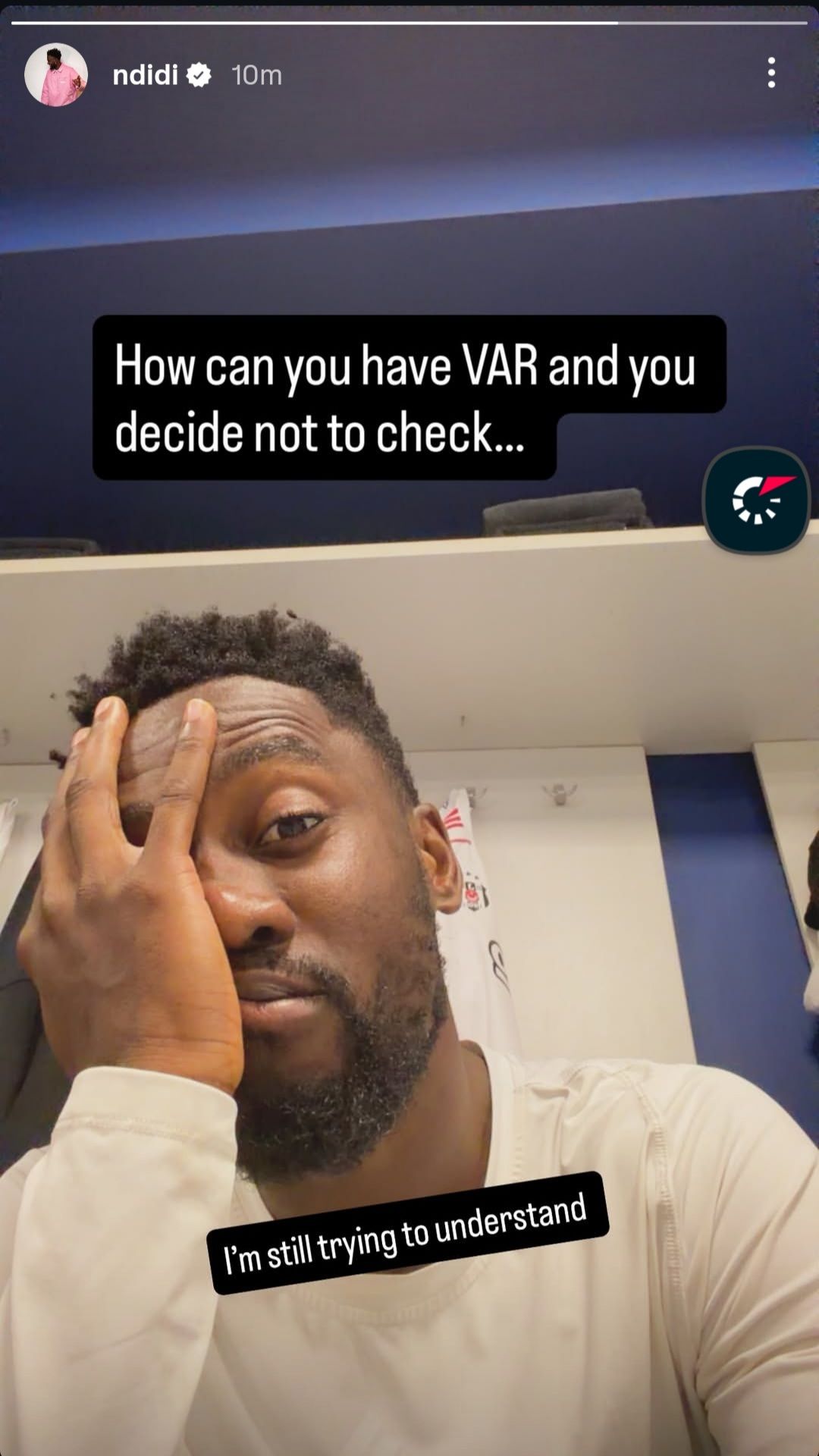 Wilfred Ndidi complains about Turkish league officiating