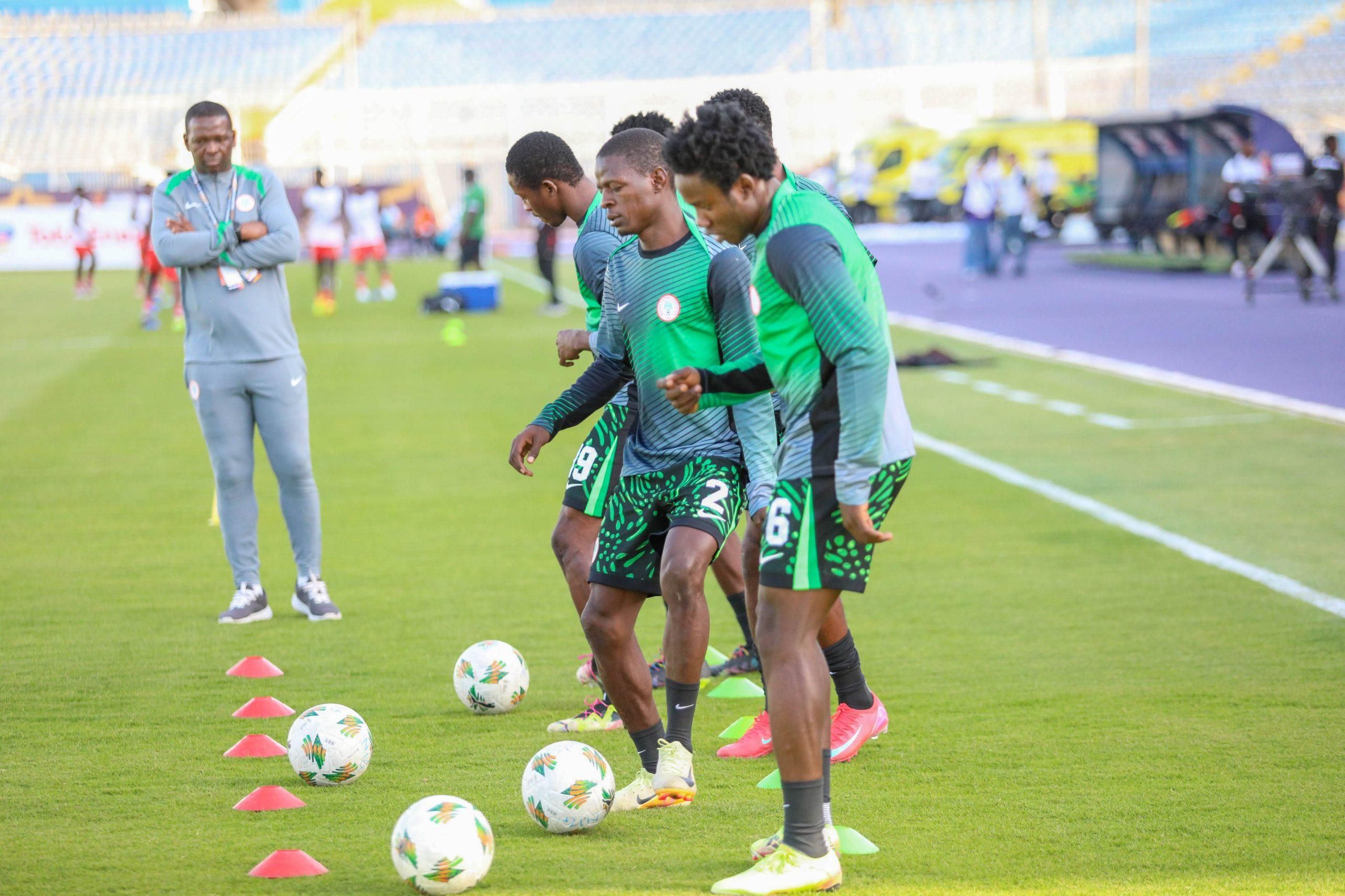 Daniel Kolocho Bameyi of Nigeria during the men U20 Caf Africa Cup of Nations match between Nigeria and Benin at 30 June Stadium