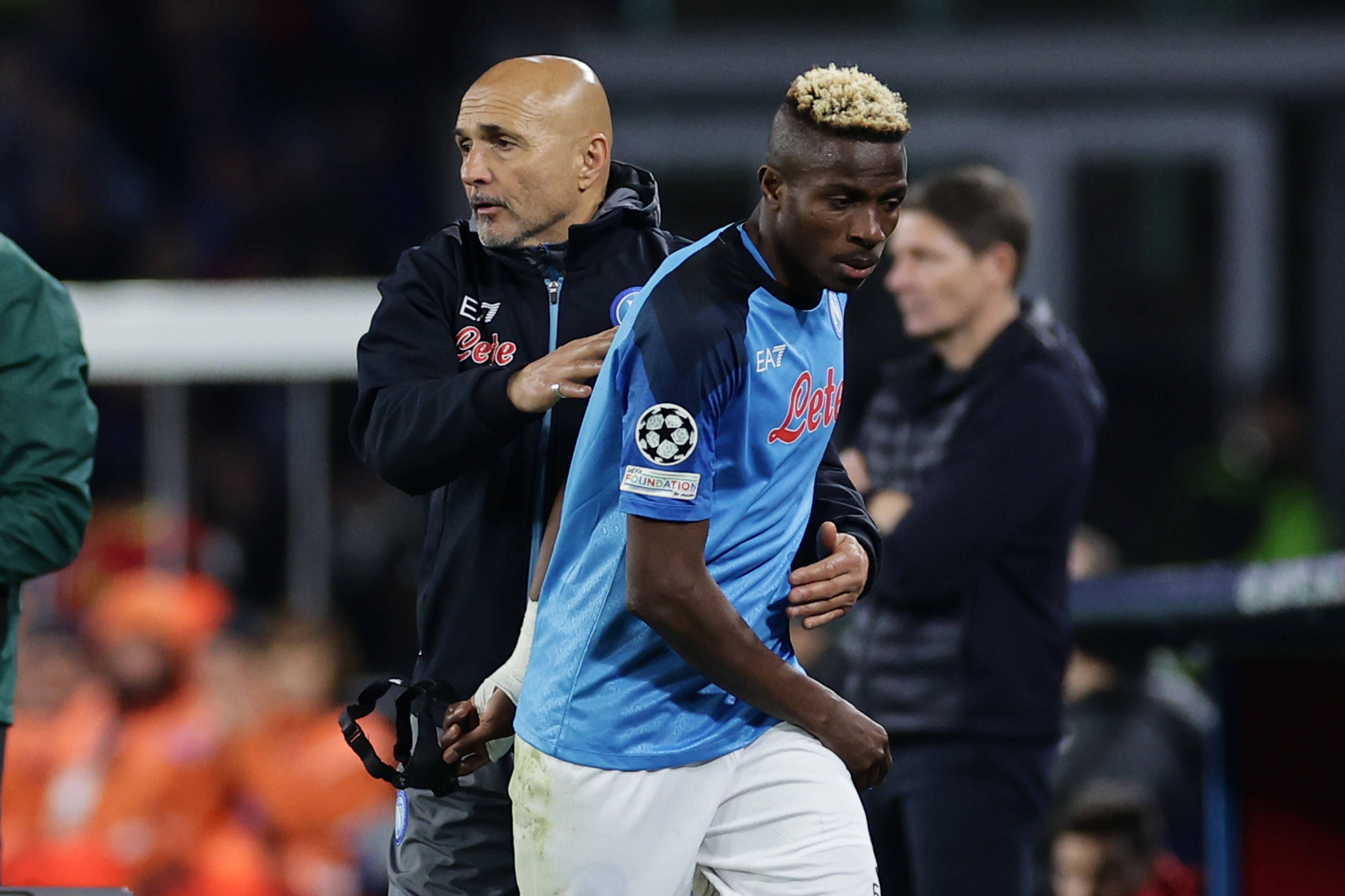 Juventus head coach Luciano Spalletti and Victor Osimhen back in their Napoli days
