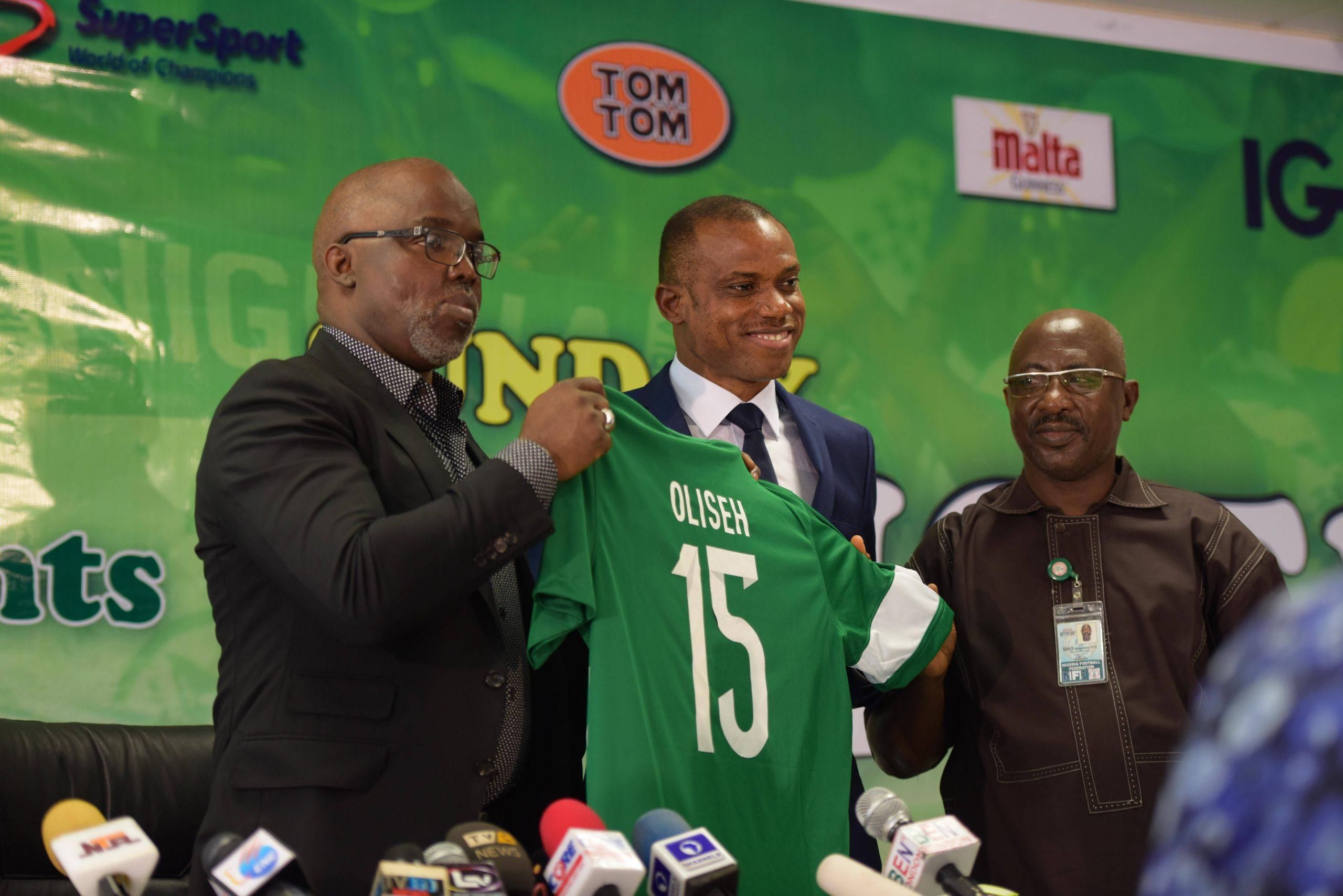 Sunday Oliseh unveiling as Super Eagles coach (Photo credit: Imago)