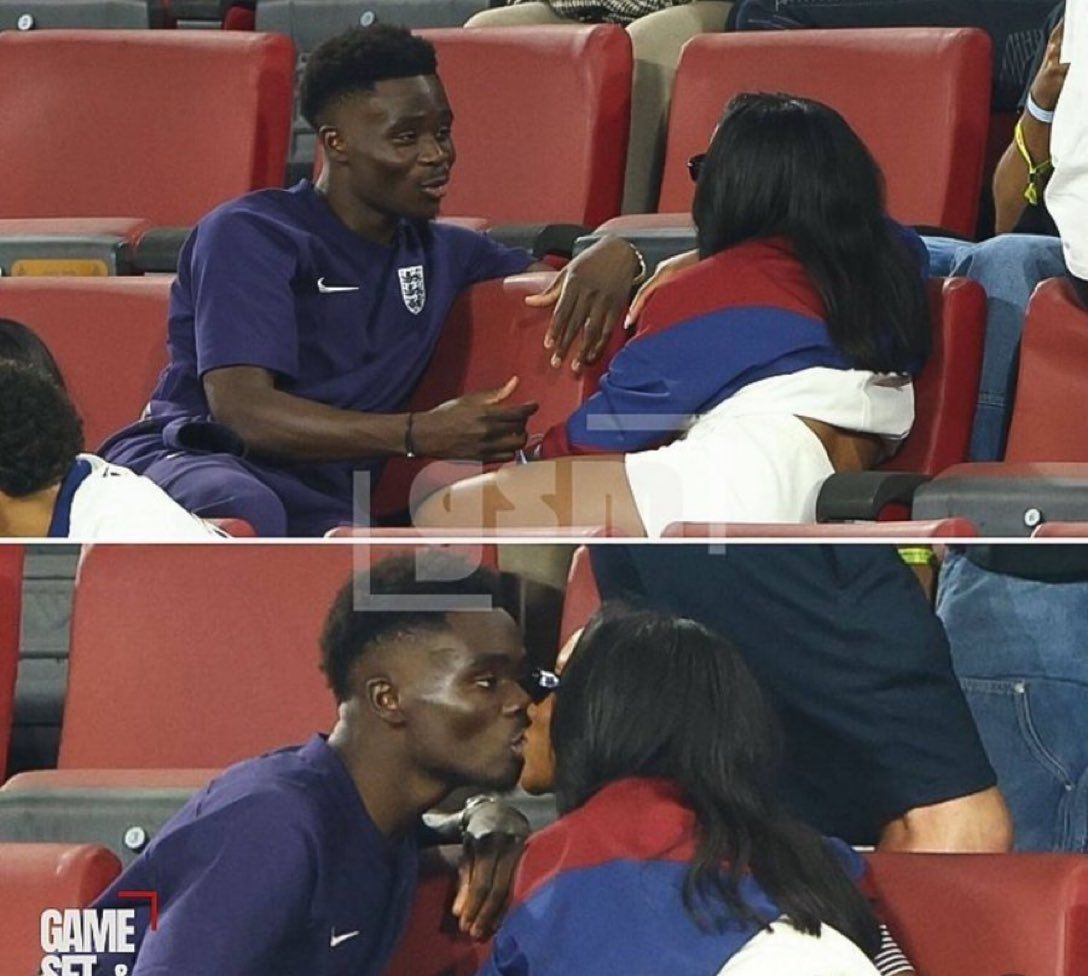 Bukayo Saka and his girlfriend Tolami Benson