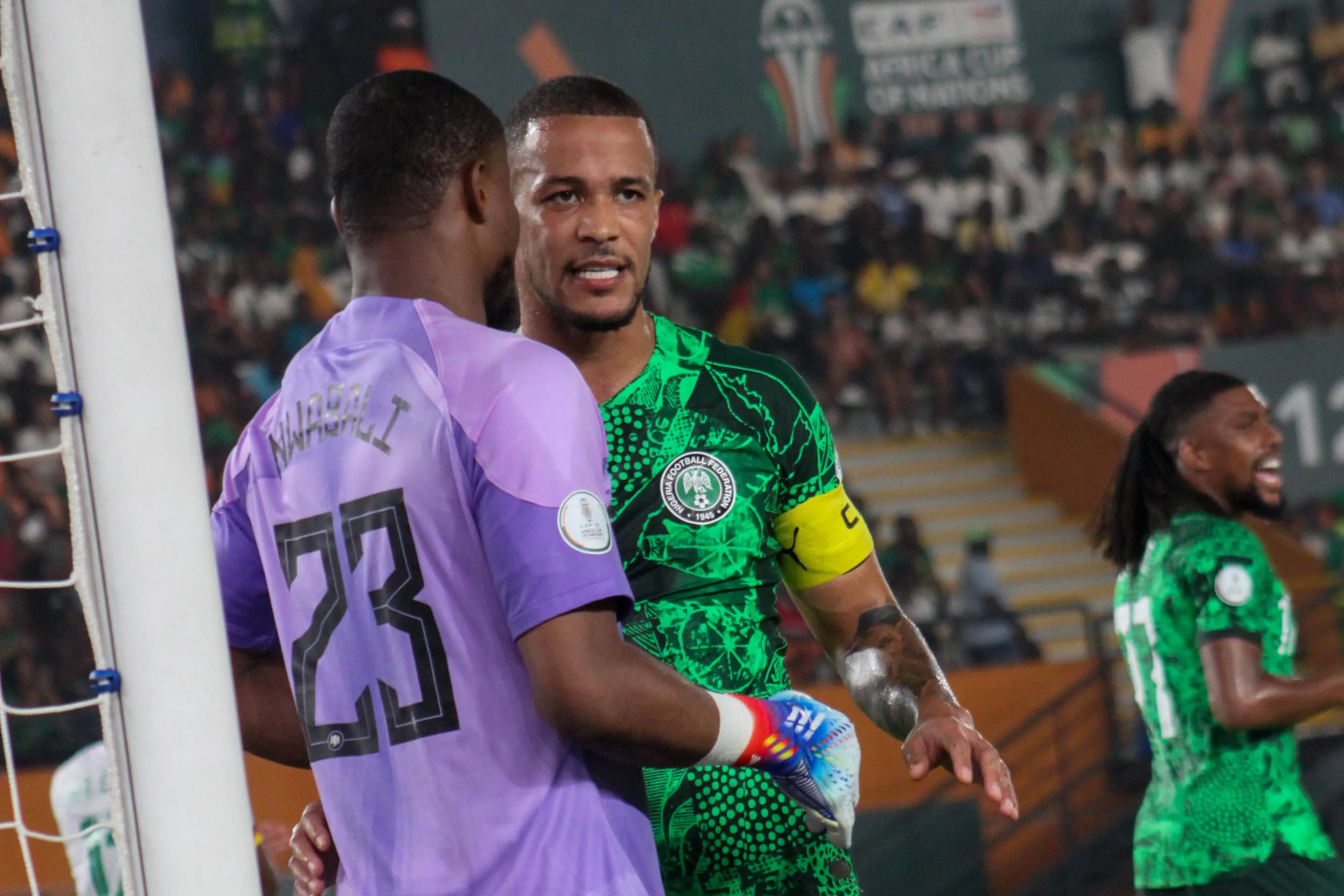 Super Eagles goalie Stanley Nwabali and former captain William Troost-Ekong
