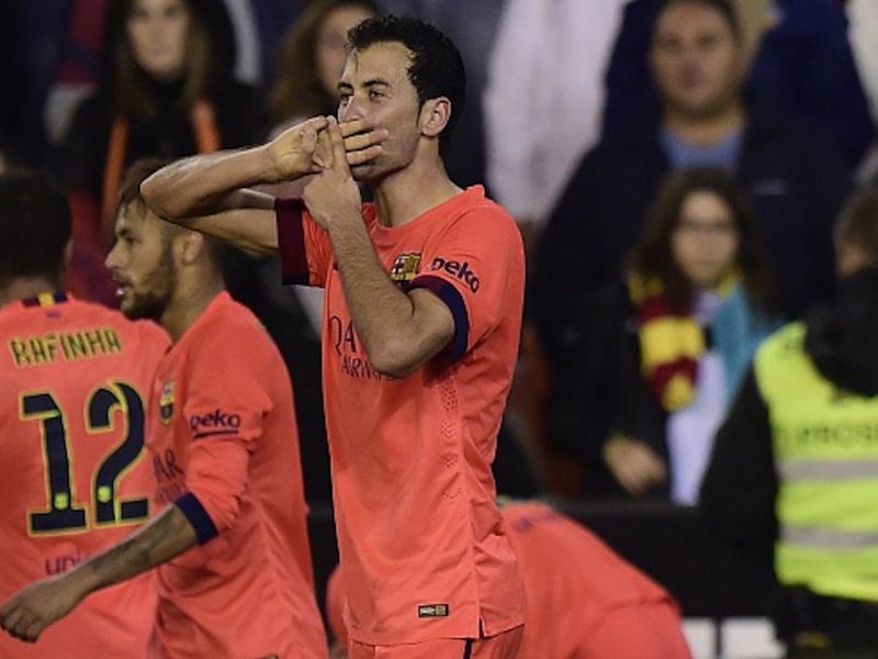 Sergio Busquet Celebrates - FlyBarca