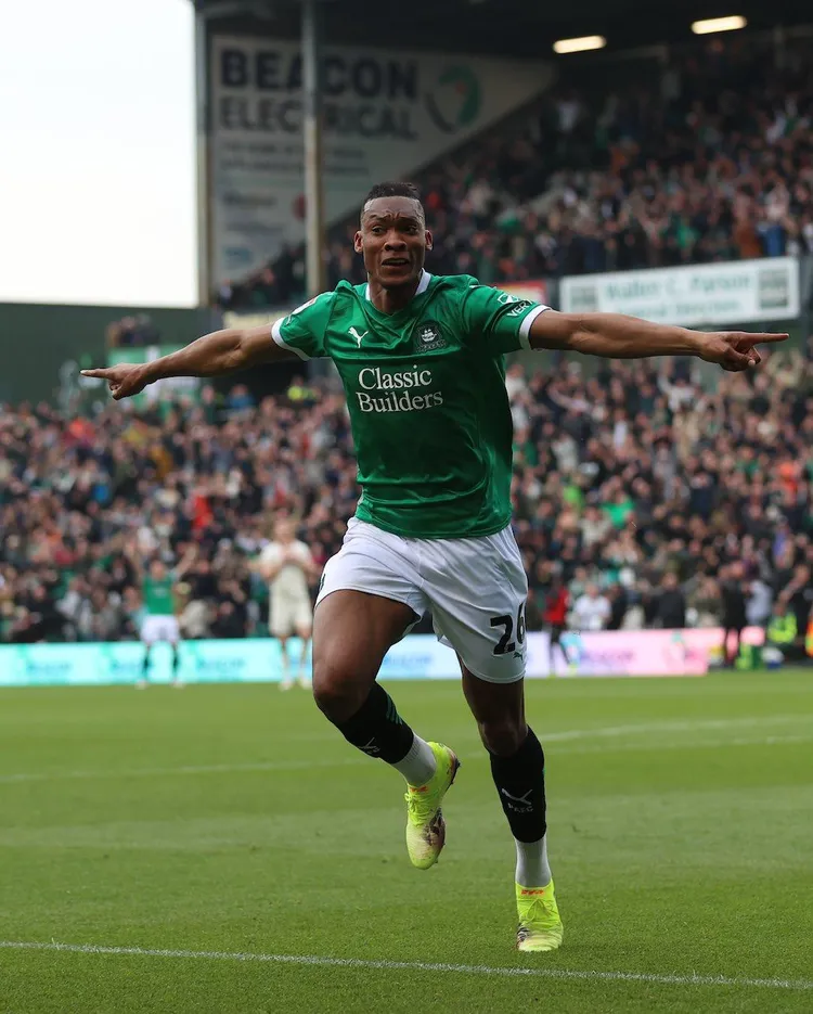 Nigeria and Plymouth Argyle striker Muhamed Tijani. 