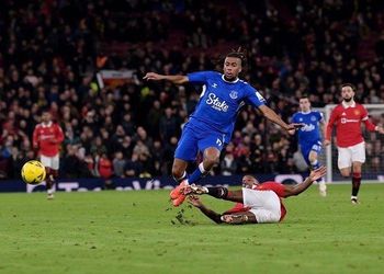 Super Eagles forward to have scan on ankle injury after picking a knock in Everton’s defeat to Manchester United