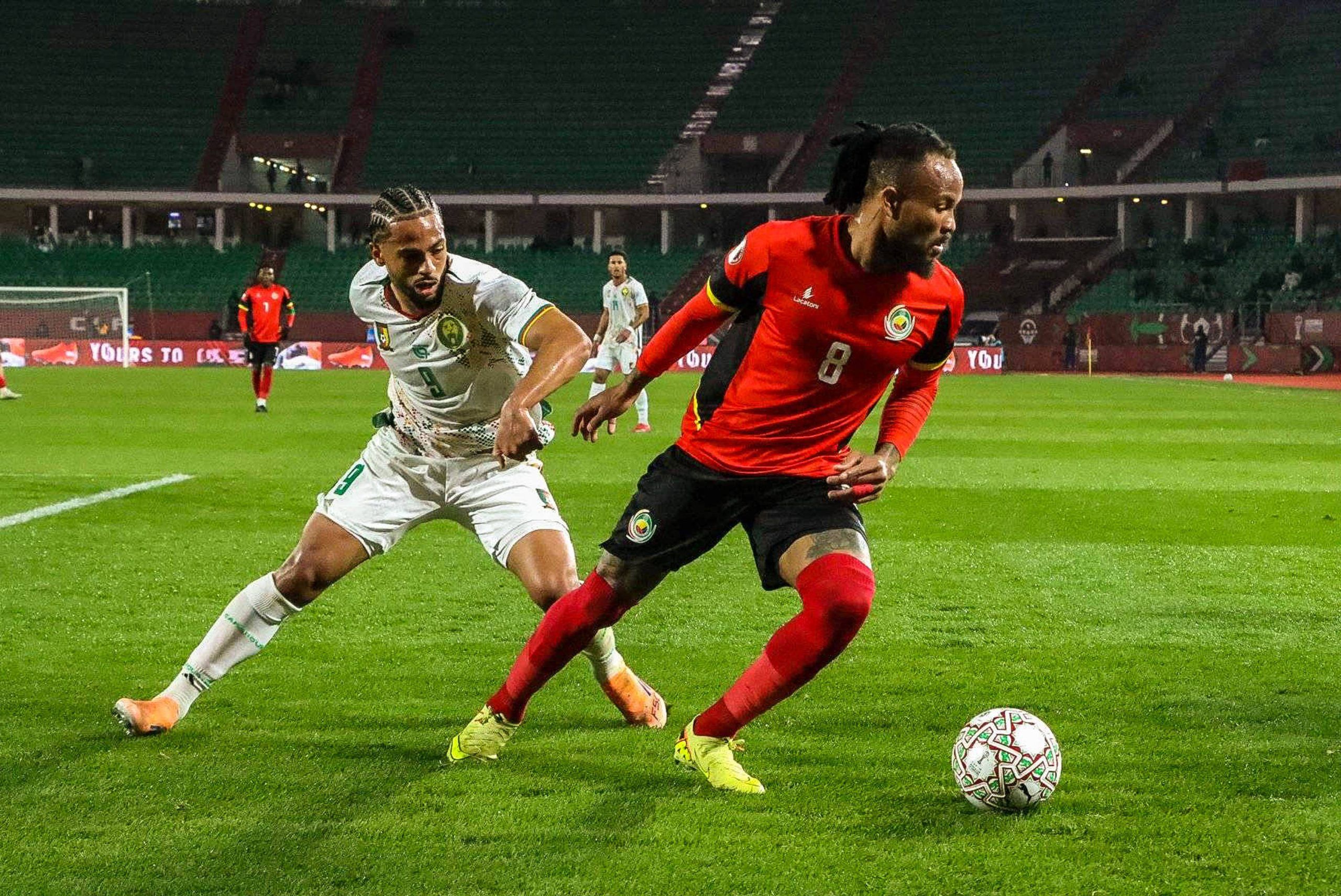 Edmilson Dove during the AFCON match between Mozambique and Cameroon. Photo by Vincent Kamto 