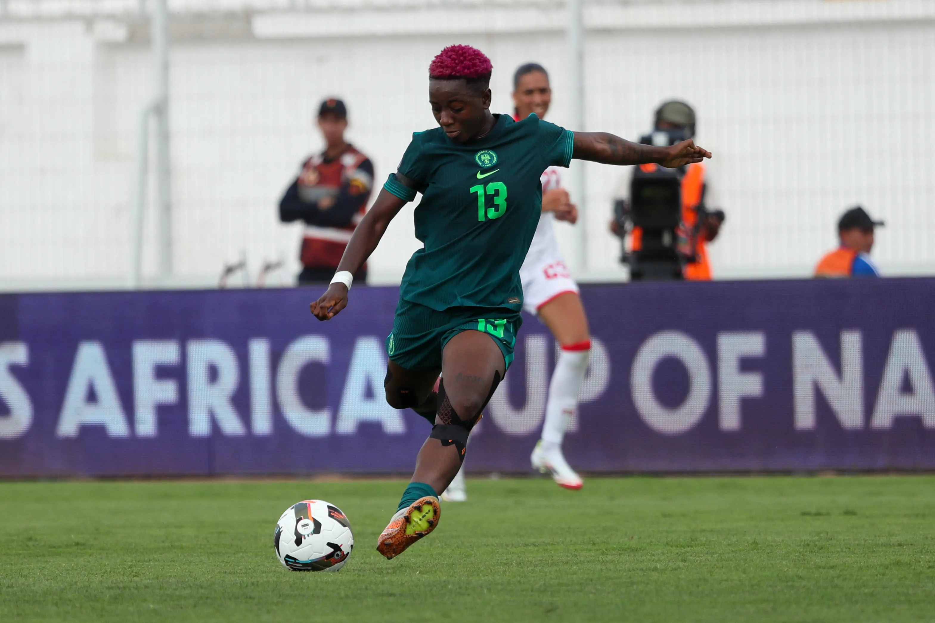 Deborah Abiodun in action for the Super Falcons