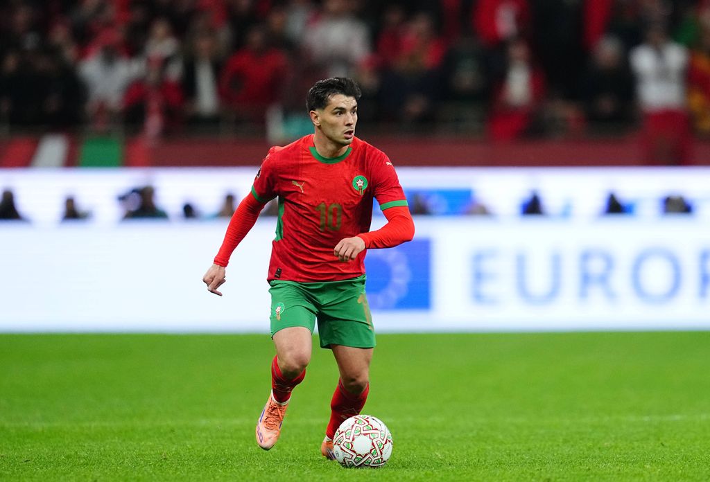 Brahim Abdelkader Diaz controls the ball during the Africa Cup Of Nations match between Morocco and Mali